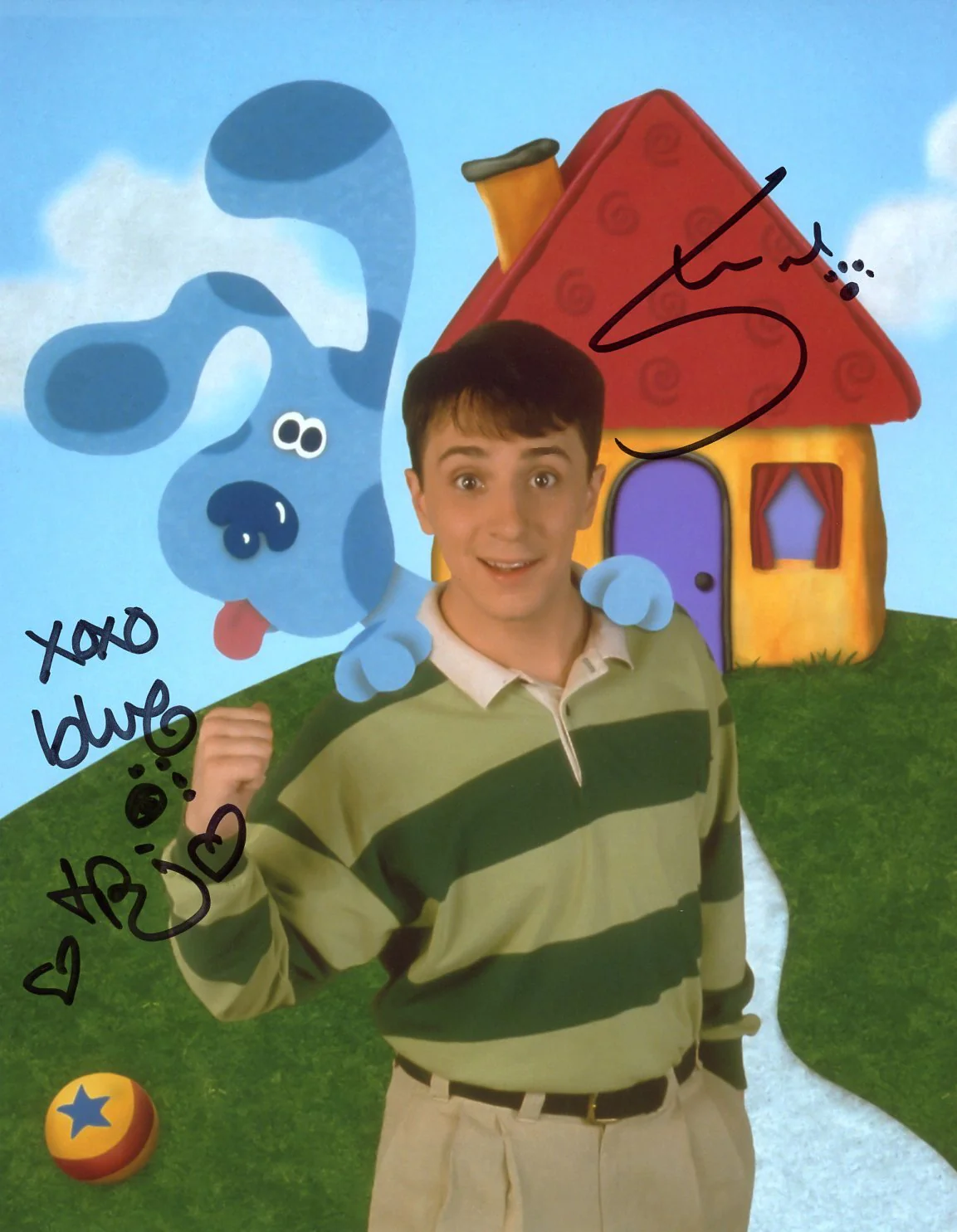 Blue's Clues 8x10 Photo Cast x2 Signed Burns, Johnson JSA Certified Autograph - Image 2