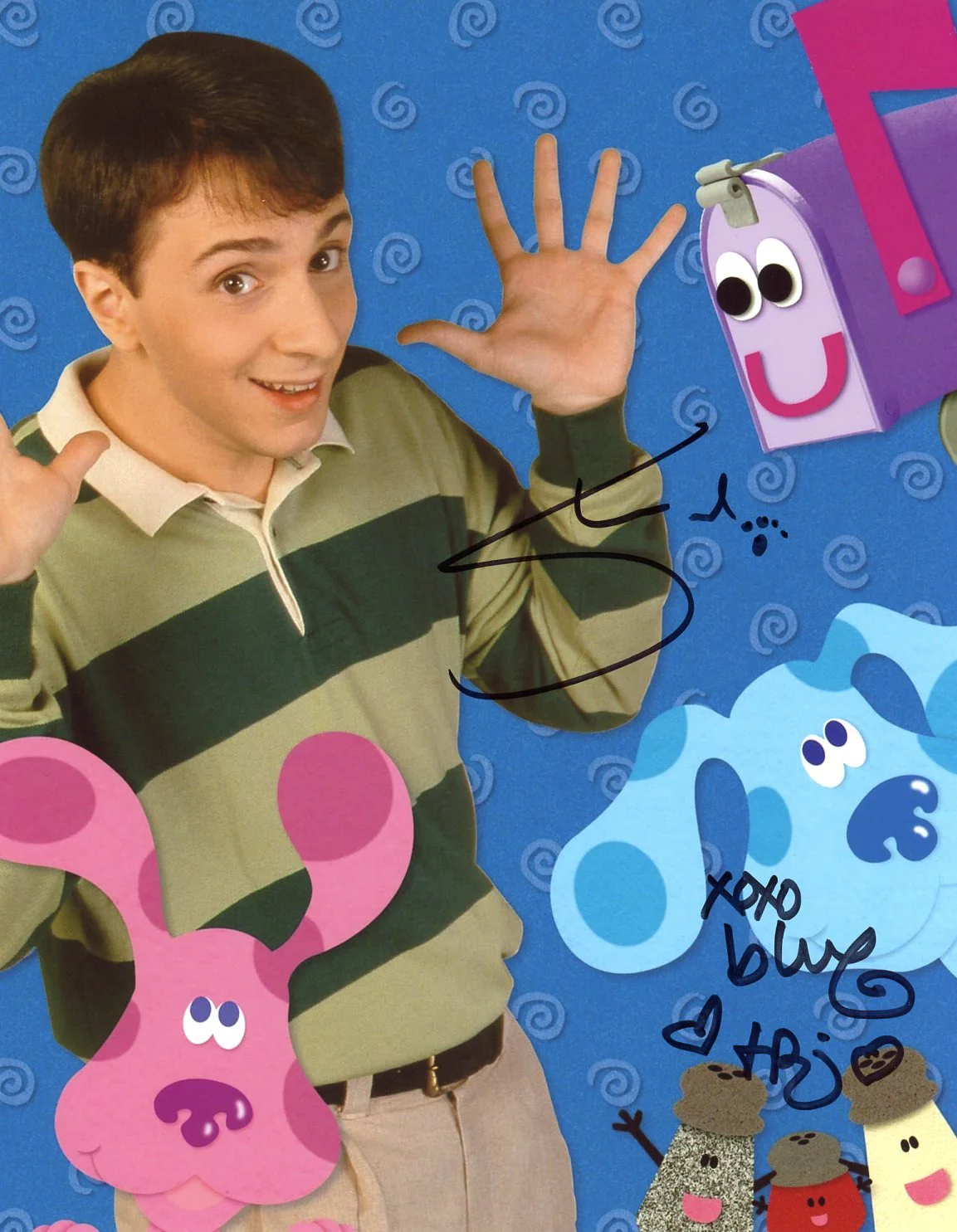 Blue's Clues 8x10 Photo Cast x2 Signed Burns, Johnson JSA Certified Autograph - Image 2