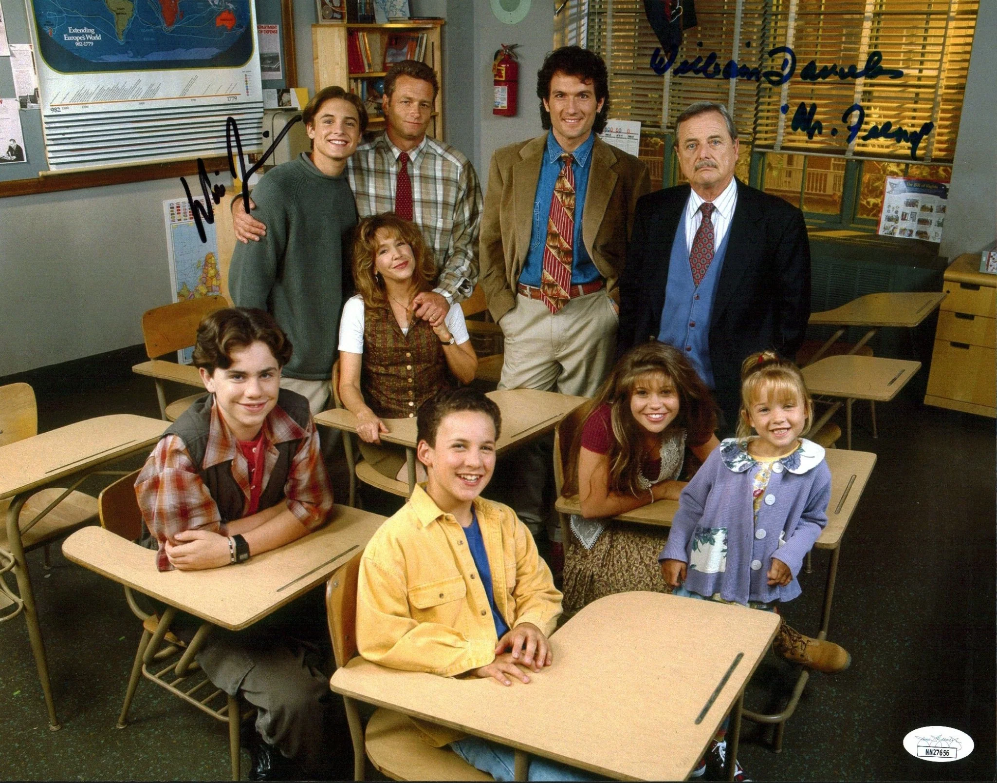 Boy Meets World 11x14 Cast x2 Signed Photo Poster Daniels Friedle JSA Certified Autograph - Image 2
