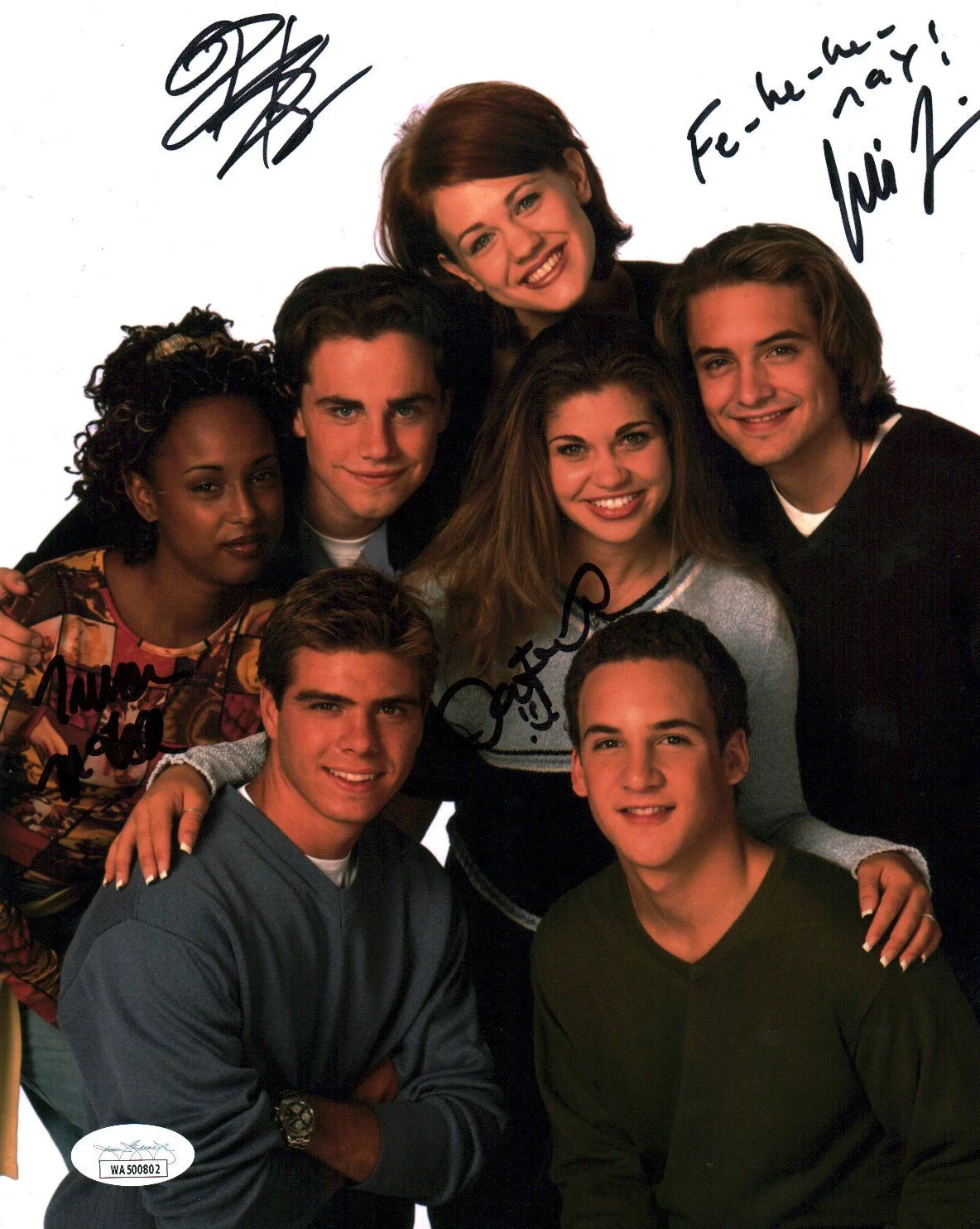 Boy Meets World 8x10 Signed Photo Cast x4 Fishel, Friedle, McGee, Strong JSA  Certified Autograph - Image 2