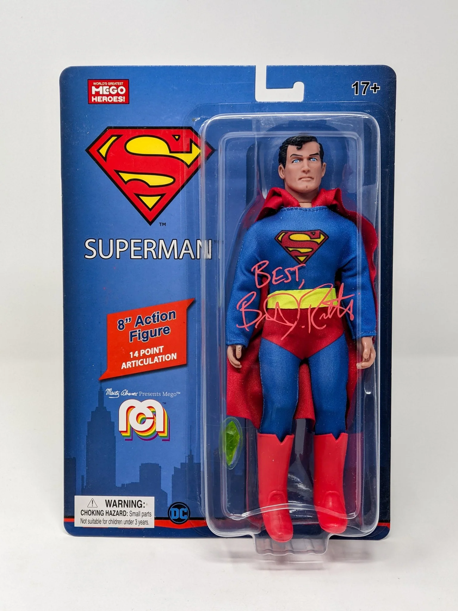 Brandon Routh DC Superman Signed Mego Action Figure JSA Certified Autograph