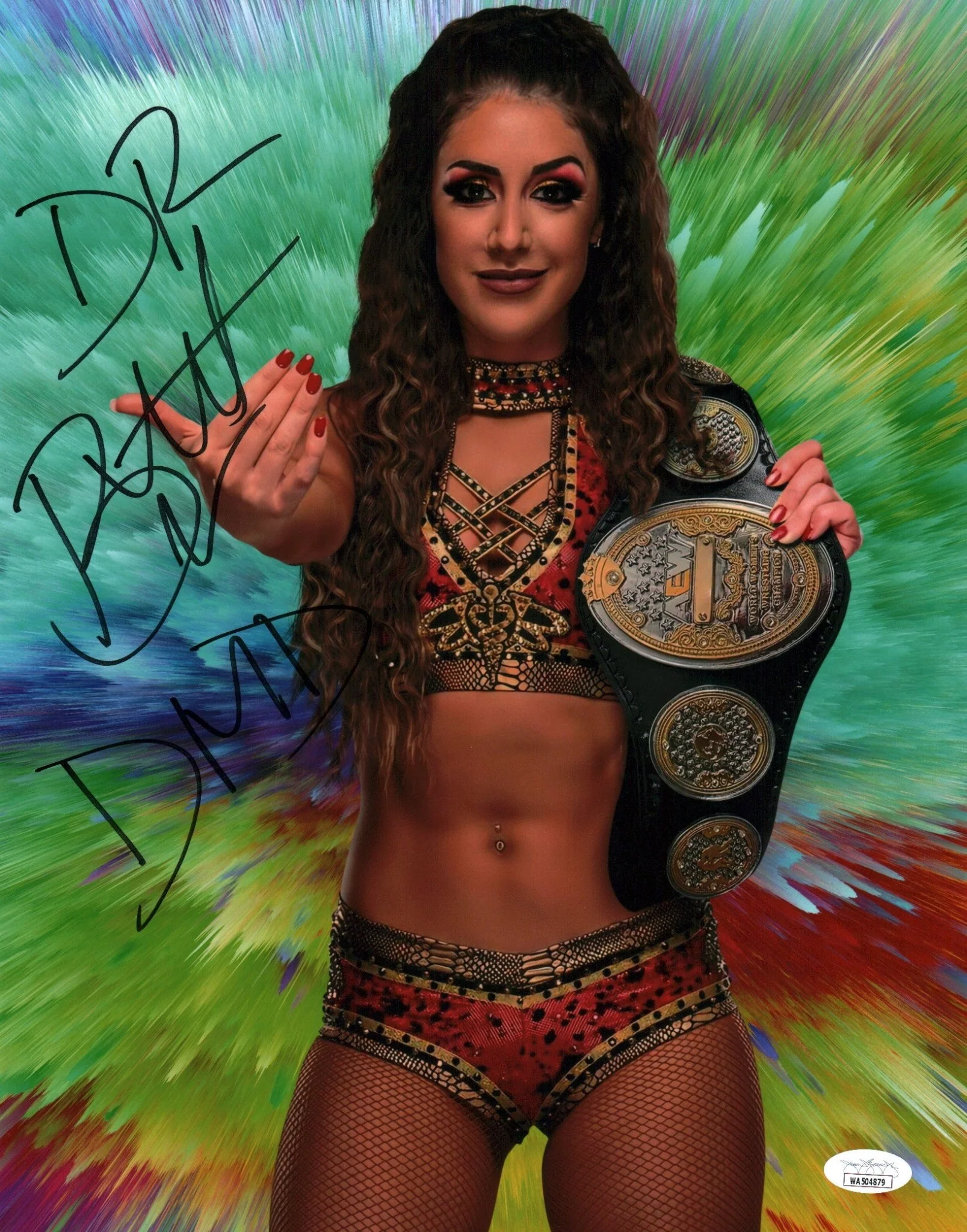 Britt Baker AEW Wrestling 11x14 Photo Poster Signed JSA Certified Autograph - Image 2