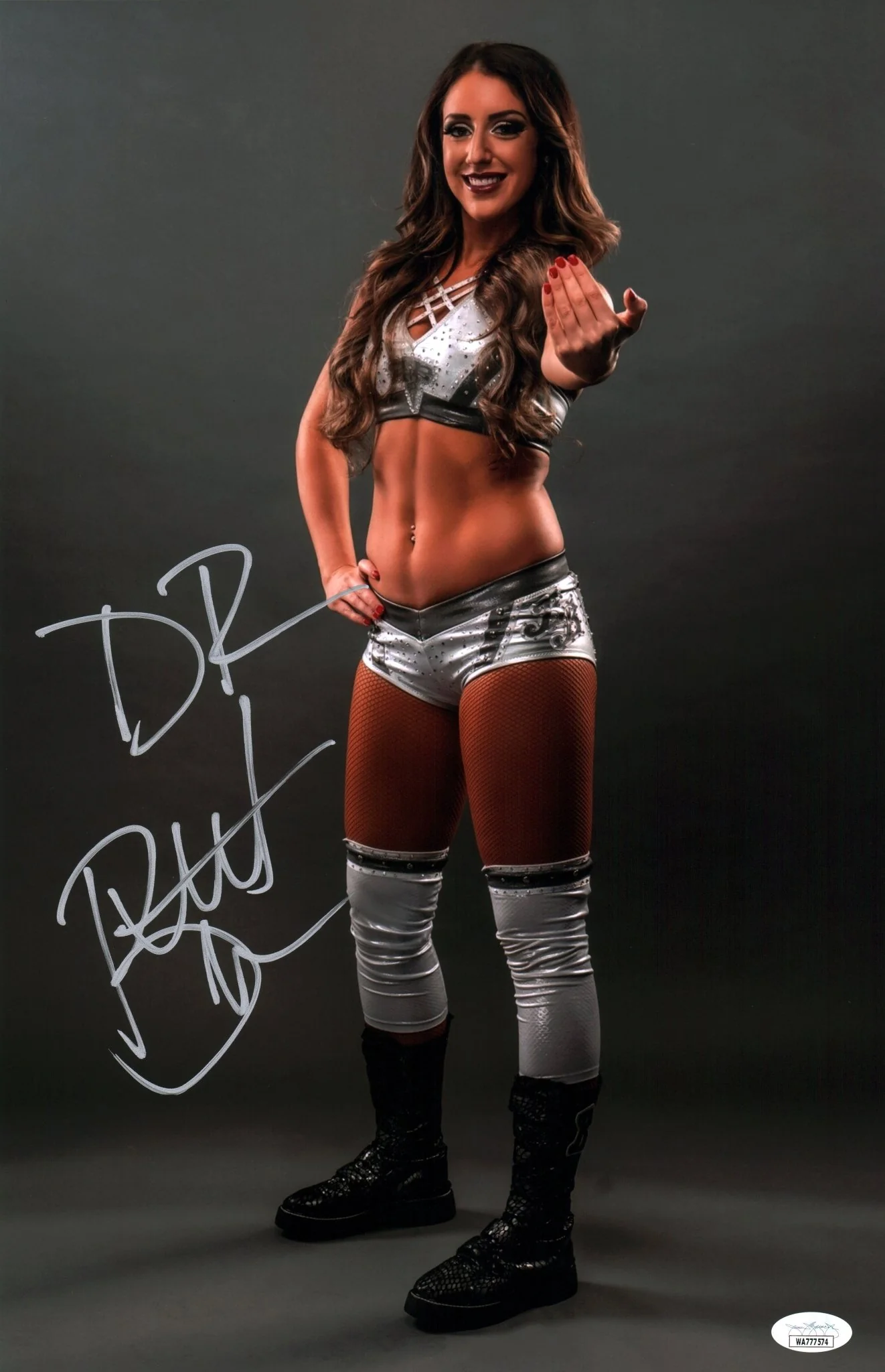 Britt Baker AEW Wrestling 11x17 Signed Photo Poster JSA Certified Autograph - Image 2