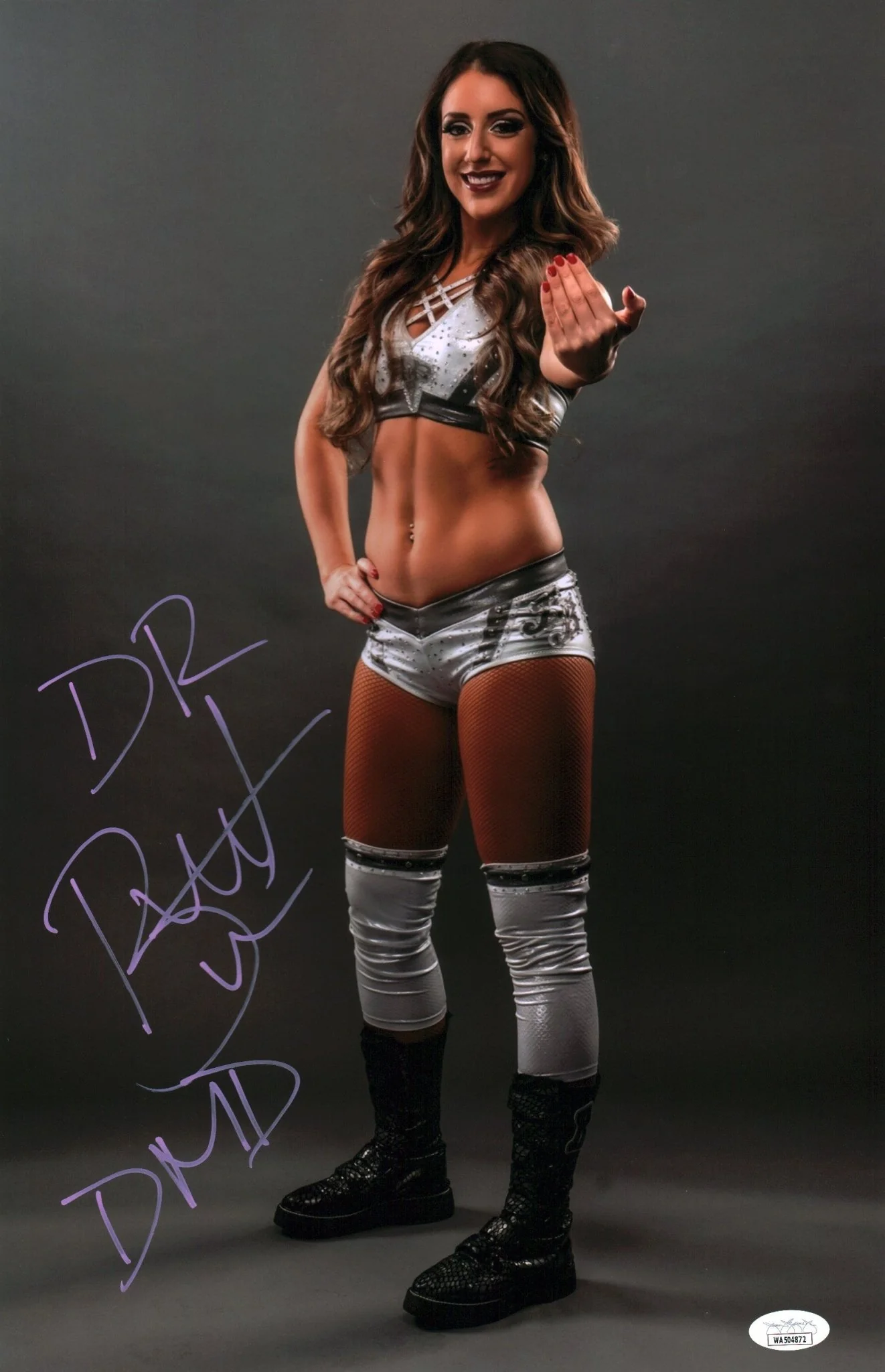 Britt Baker AEW Wrestling 11x17 Signed Photo Poster JSA Certified Autograph - Image 3