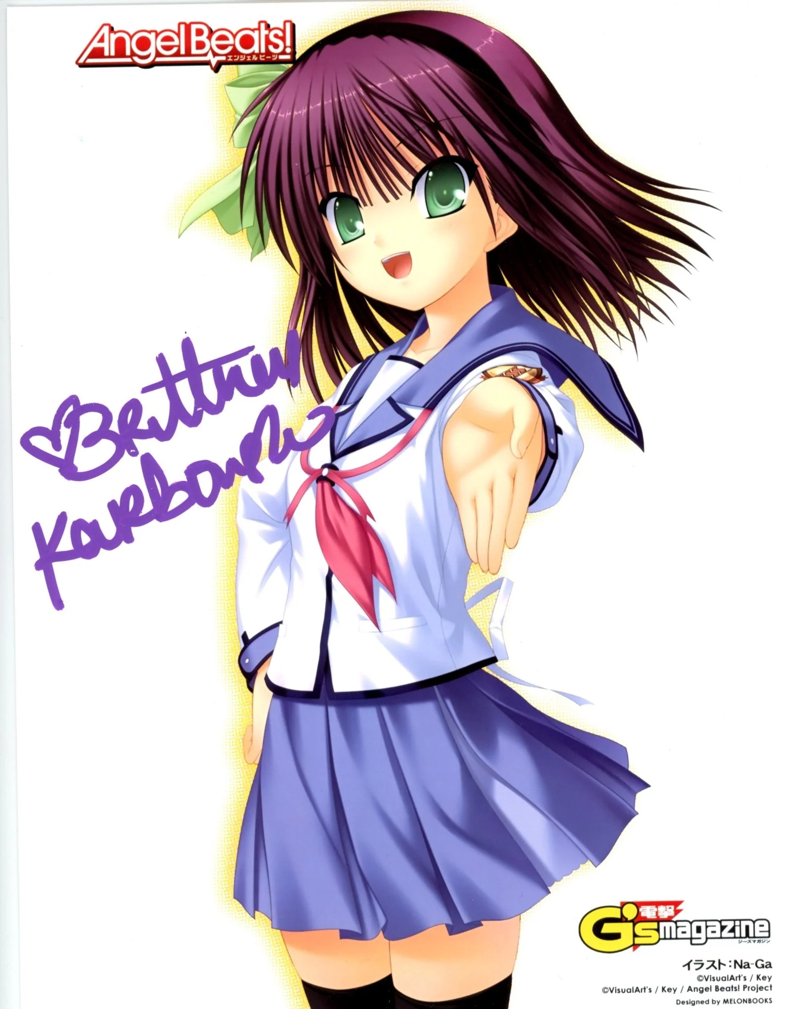 Brittney Karbowski Angel Beats! 8x10 Signed Photo JSA Certified Autograph - Image 2