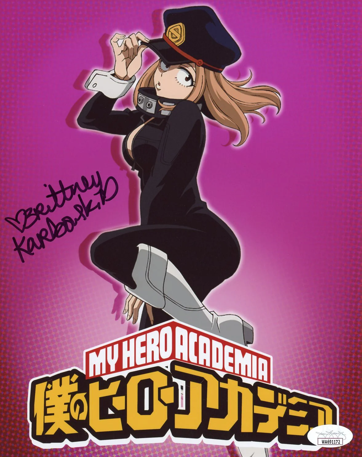 Brittney Karbowski My Hero Academia 8x10 Signed Photo JSA Certified Autograph - Image 2