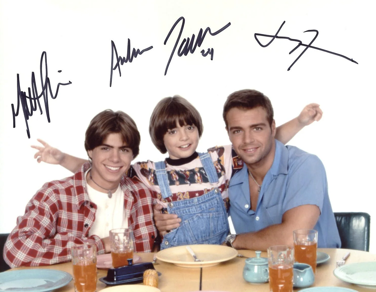Brotherly Love 8x10 Photo Cast x3 Signed Lawrence Brothers JSA Certified Autograph - Image 2