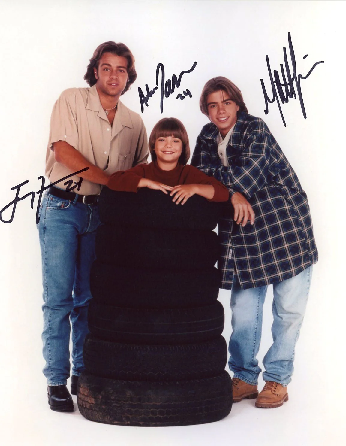 Brotherly Love 8x10 Photo Cast x3 Signed Lawrence Brothers JSA Certified Autograph - Image 2
