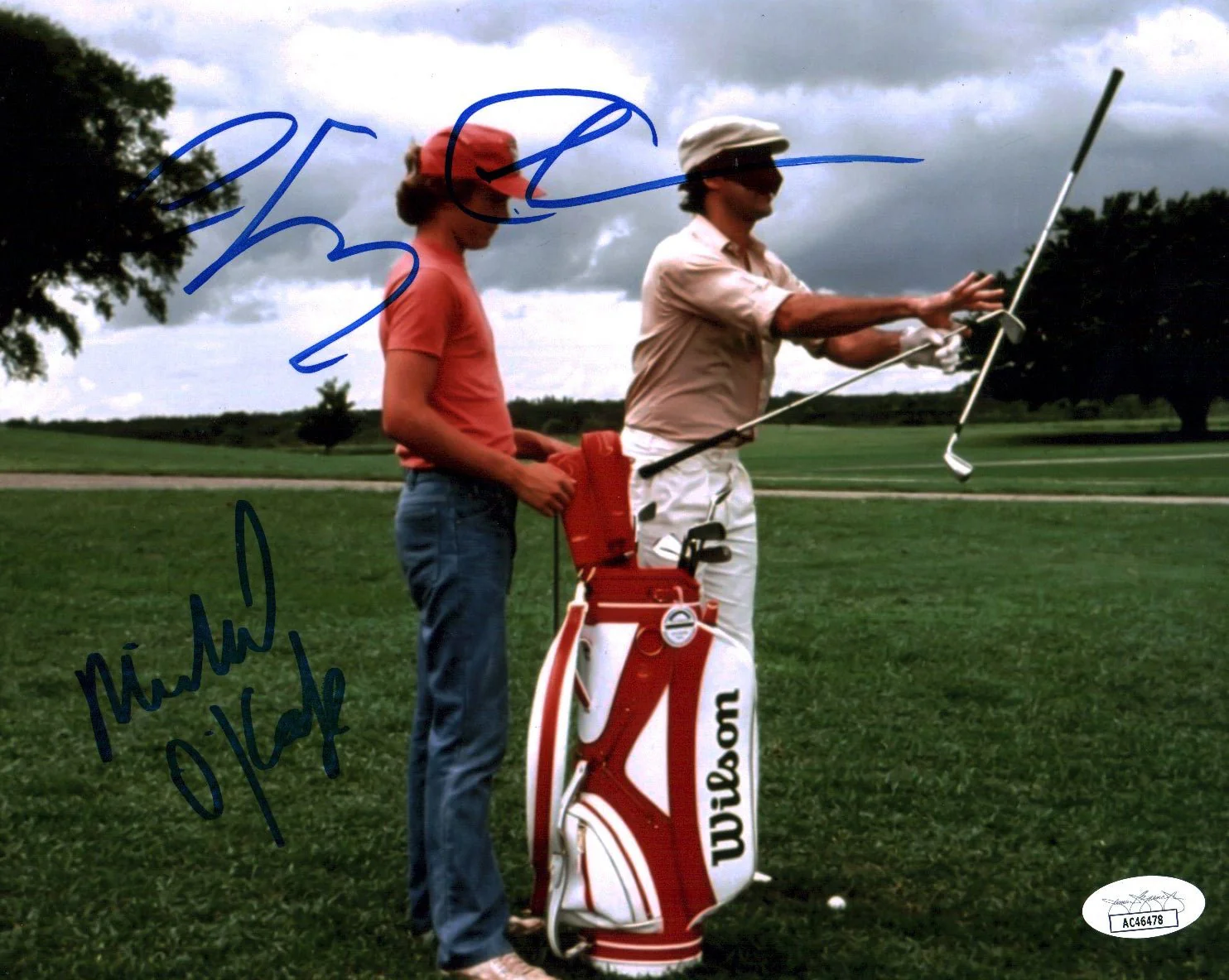 Caddyshack 8x10 Signed Photo Cast x2 Chase O'Keefe JSA Certified Autograph
