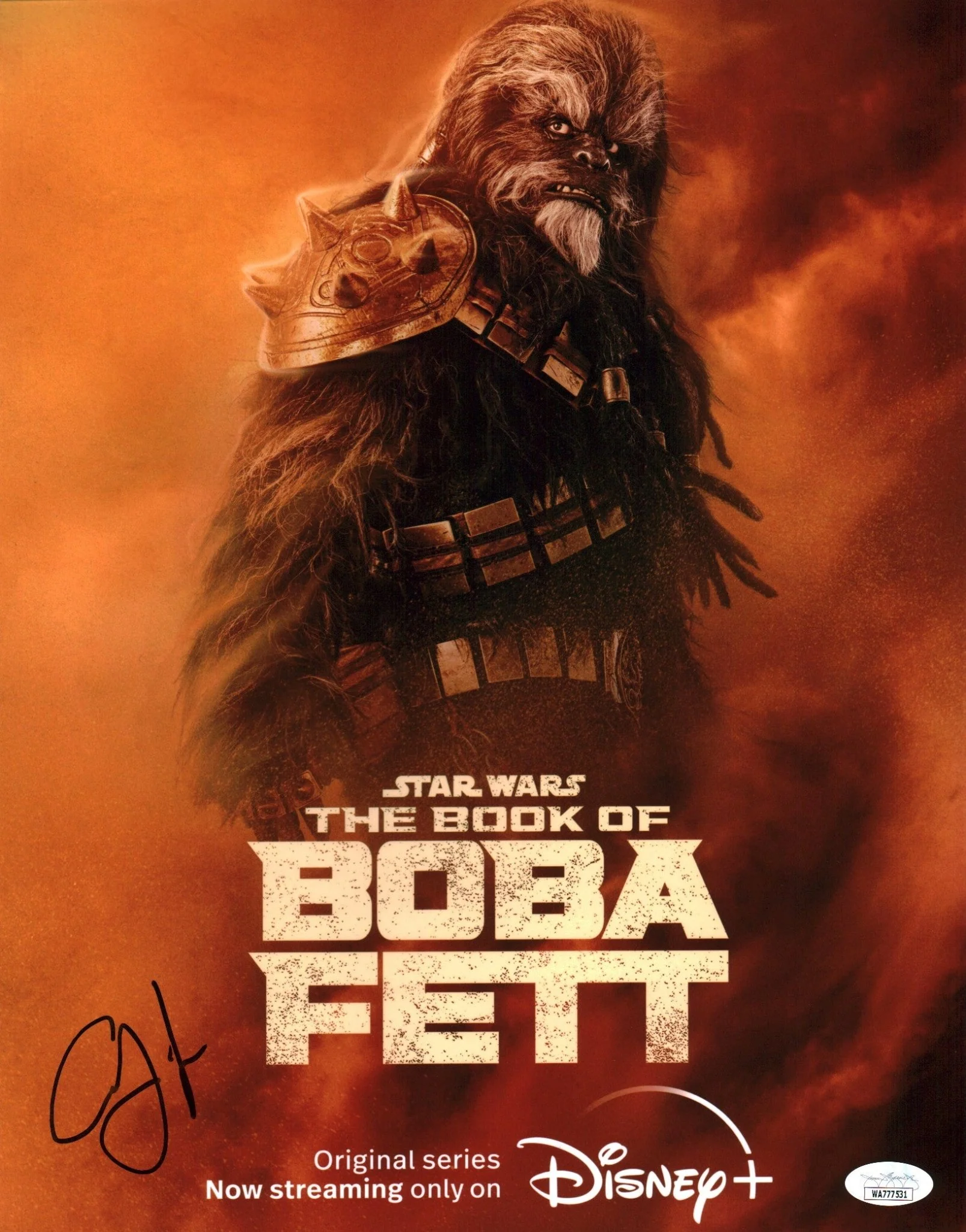 Carey Jones Star Wars The Book of Boba Fett 11x14 Signed Photo Poster JSA Certified Autograph - Image 2