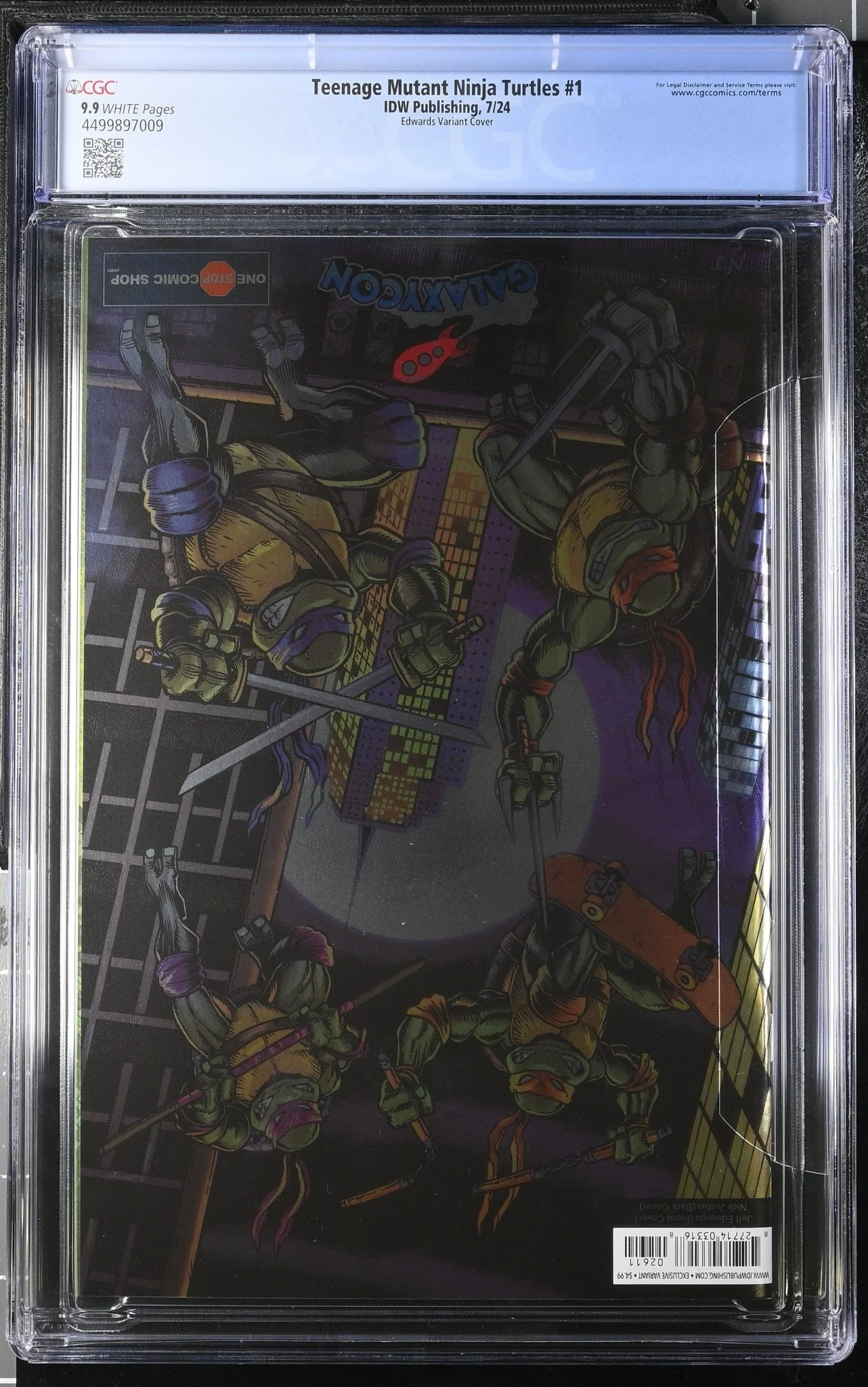 Teenage Mutant Ninja Turtles 2024 #1 Foil Flip Book GalaxyCon / One Stop Comic Shop Exclusive CGC Universal Grade 9.9 - Image 2