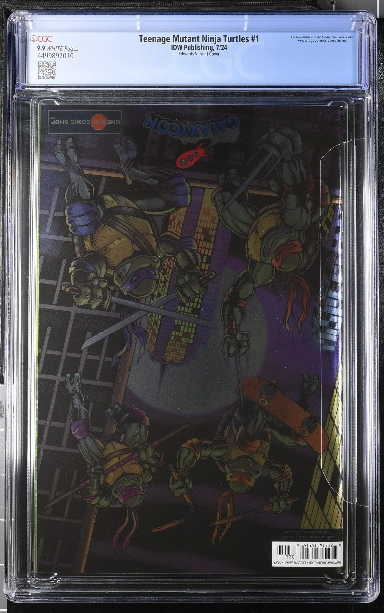 Teenage Mutant Ninja Turtles 2024 #1 Foil Flip Book GalaxyCon / One Stop Comic Shop Exclusive CGC Universal Grade 9.9 - Image 4
