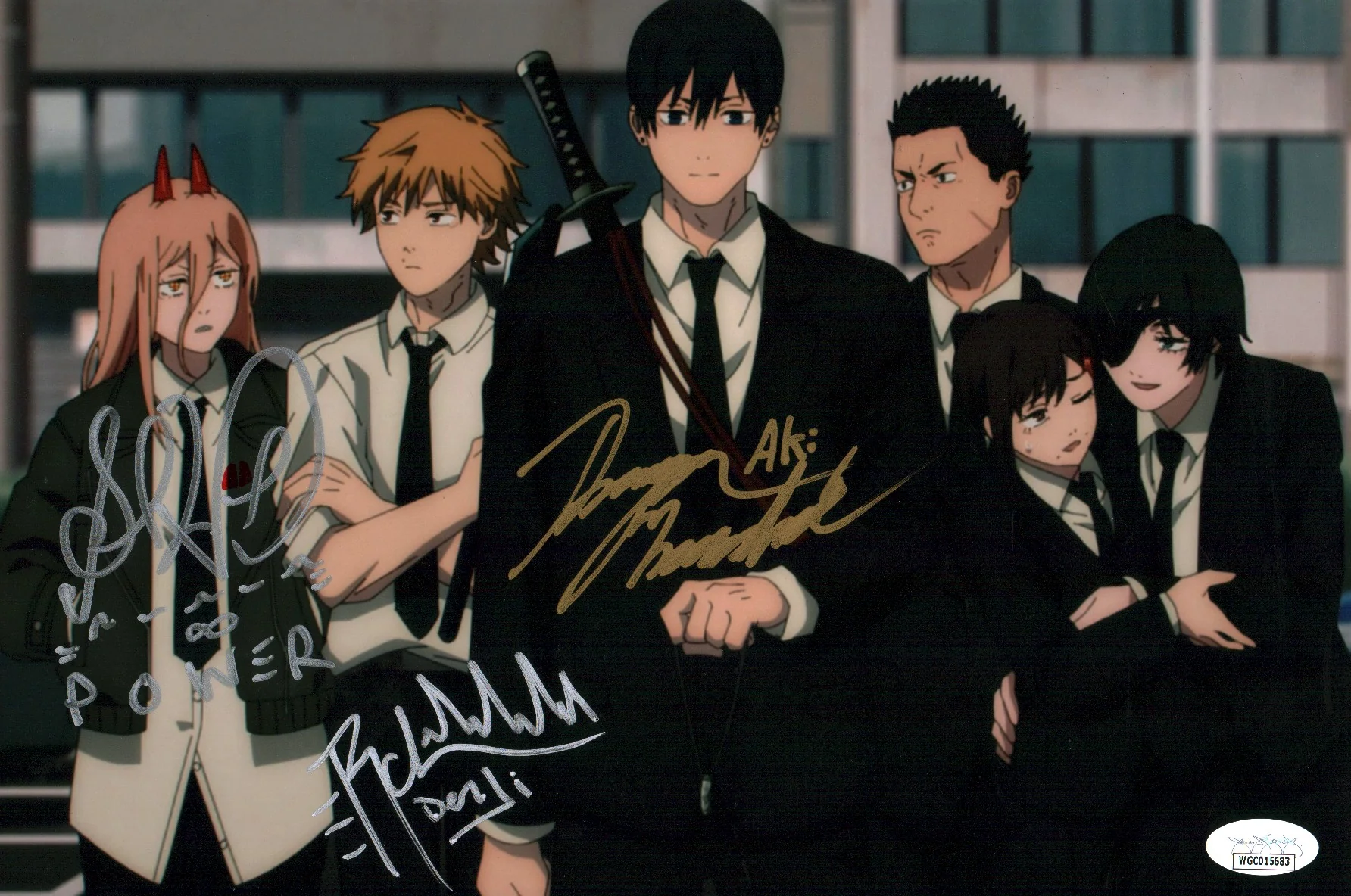 Chainsaw Man 8x12 Signed Photo Cast x3 Murdock, Levy, Wiedenheft JSA Certified Autograph