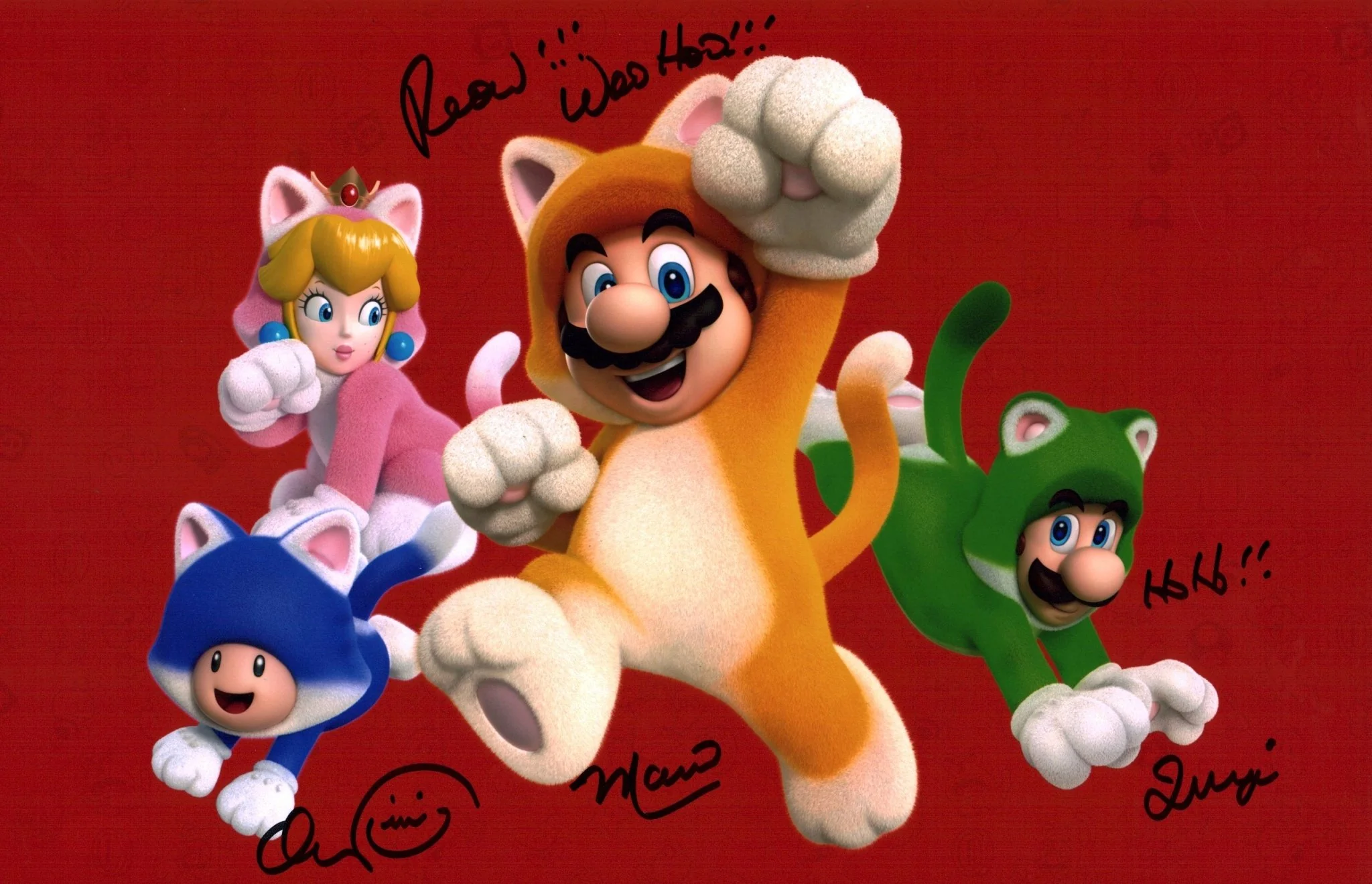 Charles Martinet Super Mario 3D World 11x17 Photo Poster Signed JSA Certified Autograph - Image 2