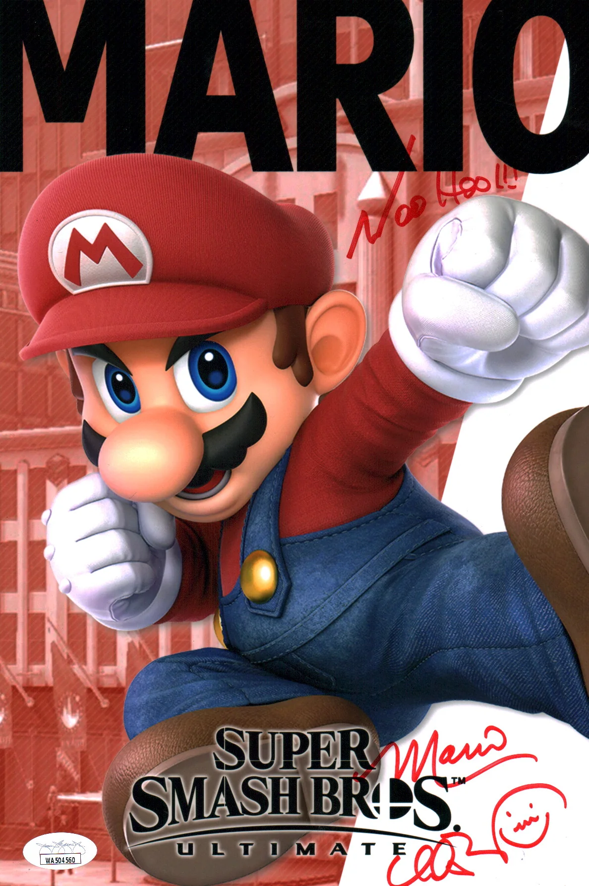 Charles Martinet Super Smash Bros 8x12 Signed Photo JSA Certified Autograph