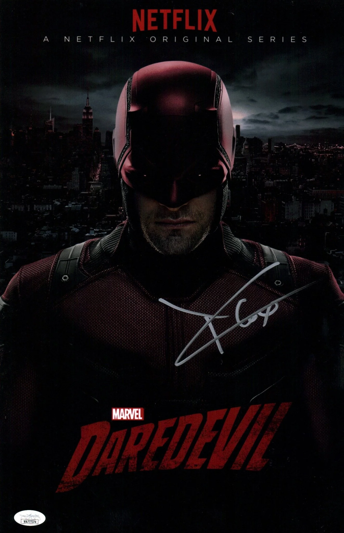 Charlie Cox Daredevil 11x17 Signed Photo Poster JSA Certified Autograph