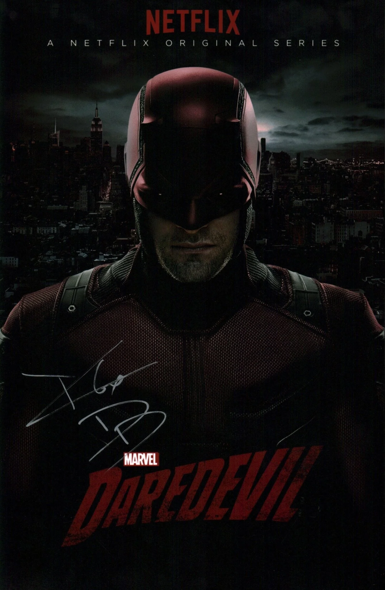 Charlie Cox Daredevil 11x17 Signed Photo Poster JSA Certified Autograph - Image 2