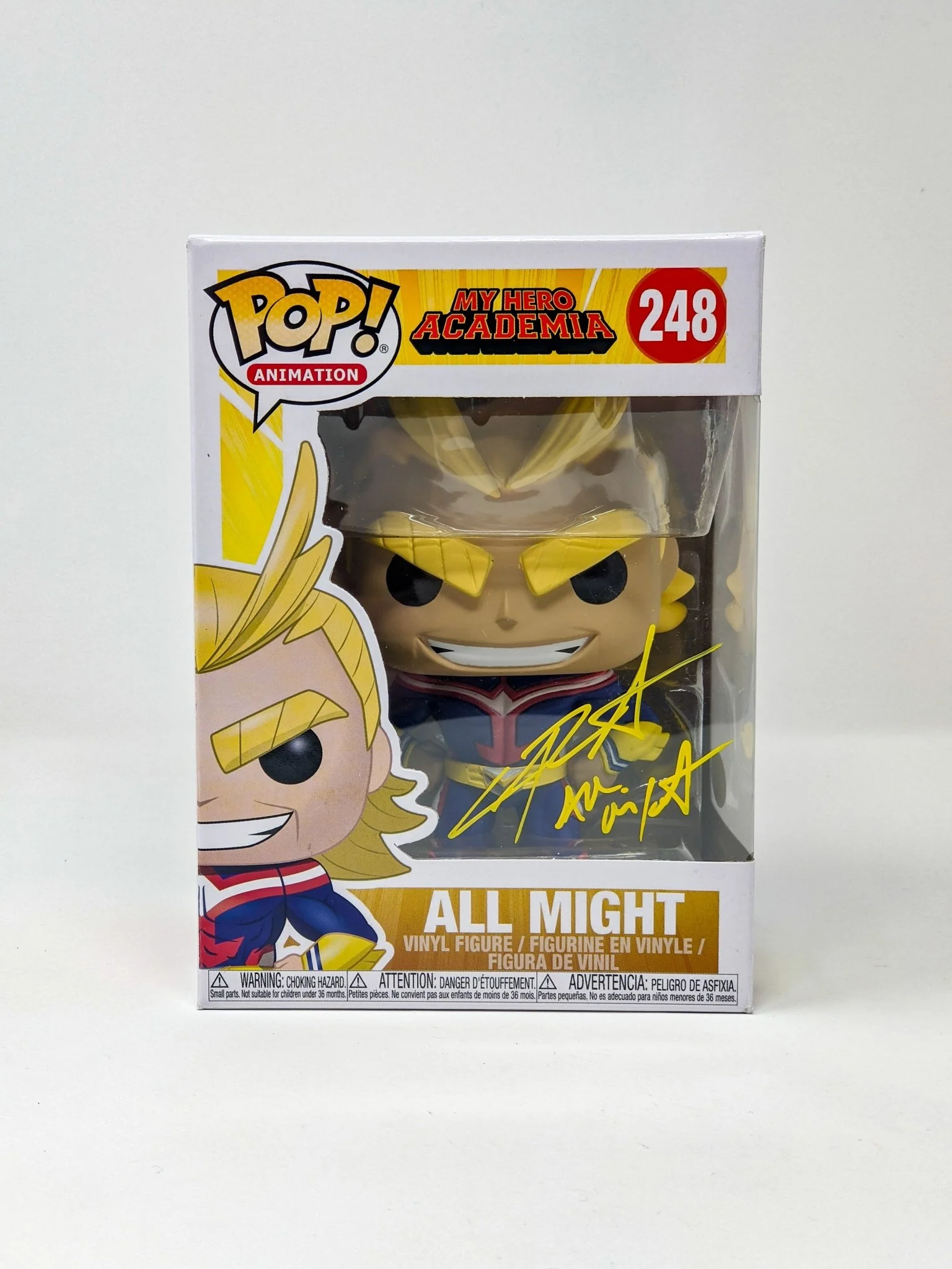 Chris Sabat My Hero Academia All Might #248 Signed Funko Pop JSA Certified Autograph - Image 3