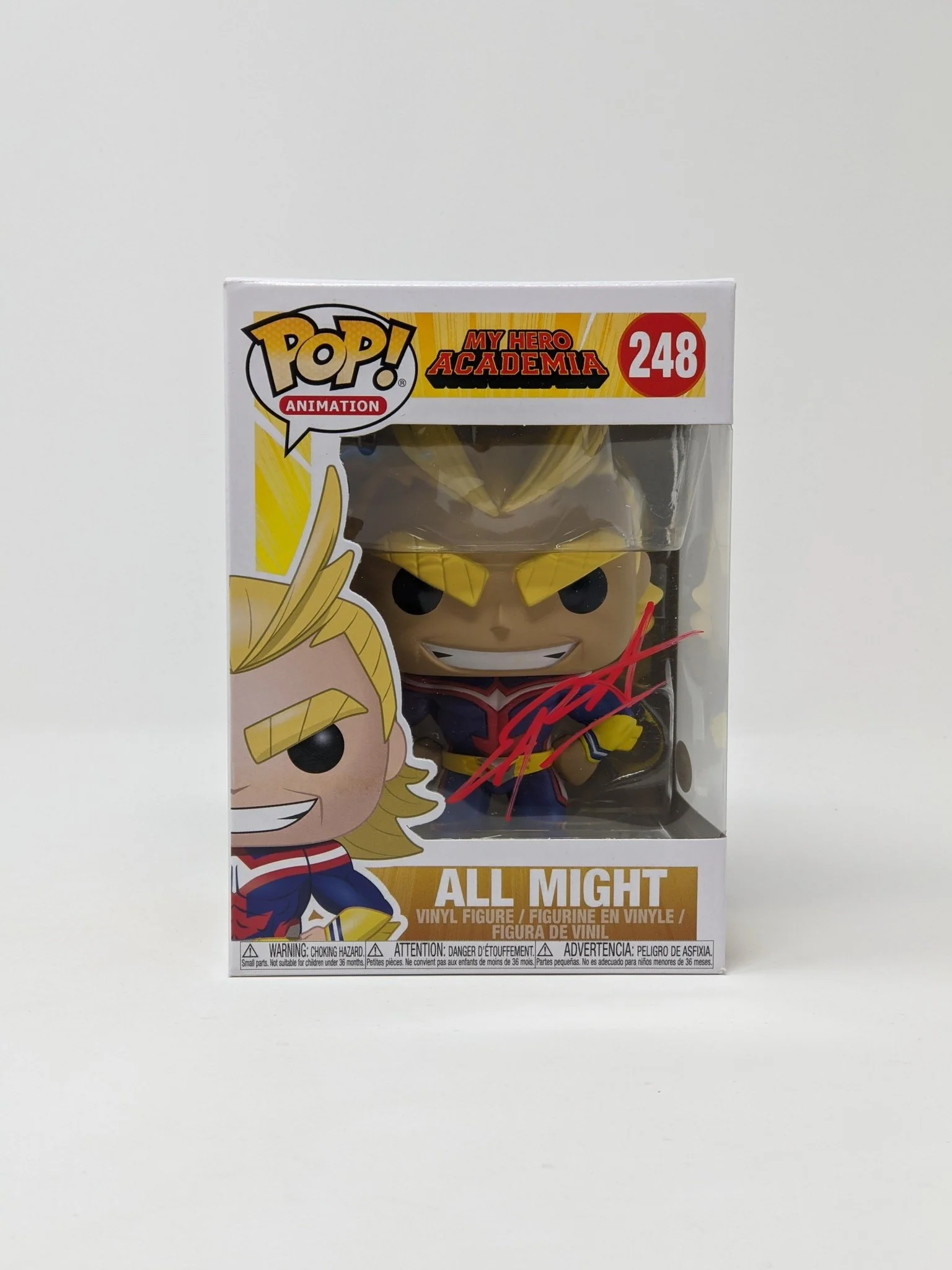 Chris Sabat My Hero Academia All Might #248 Signed Funko Pop JSA Certified Autograph - Image 5