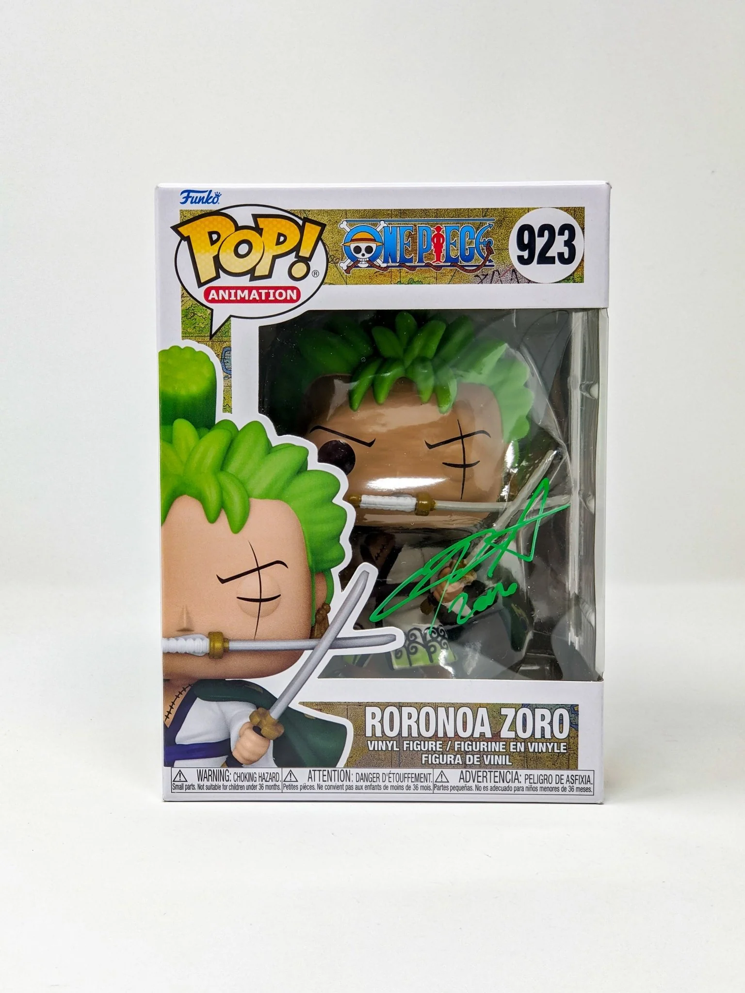 Chris Sabat One Piece Roronoa Zoro #923 Signed Funko Pop JSA Certified Autograph - Image 3