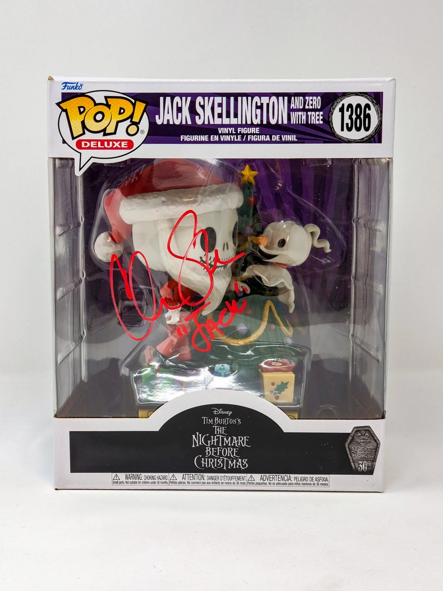 Chris Sarandon Disney Jack Skellington and Zero with Tree #1386 Large Signed Funko Pop JSA Certified Autograph - Image 2
