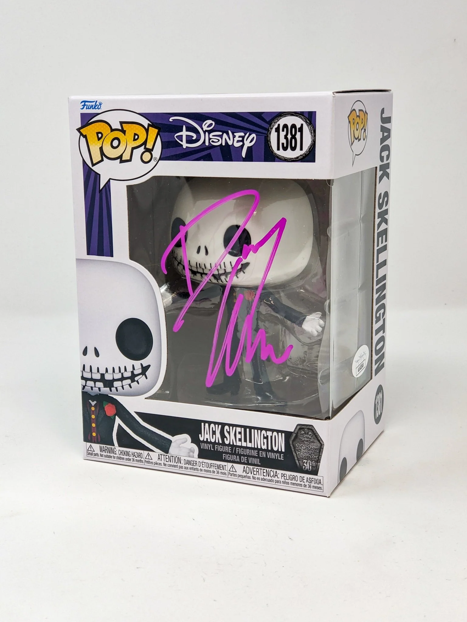 Danny Elfman Disney Jack Skellington #1381 Signed Funko Pop JSA Certified Autograph - Image 3