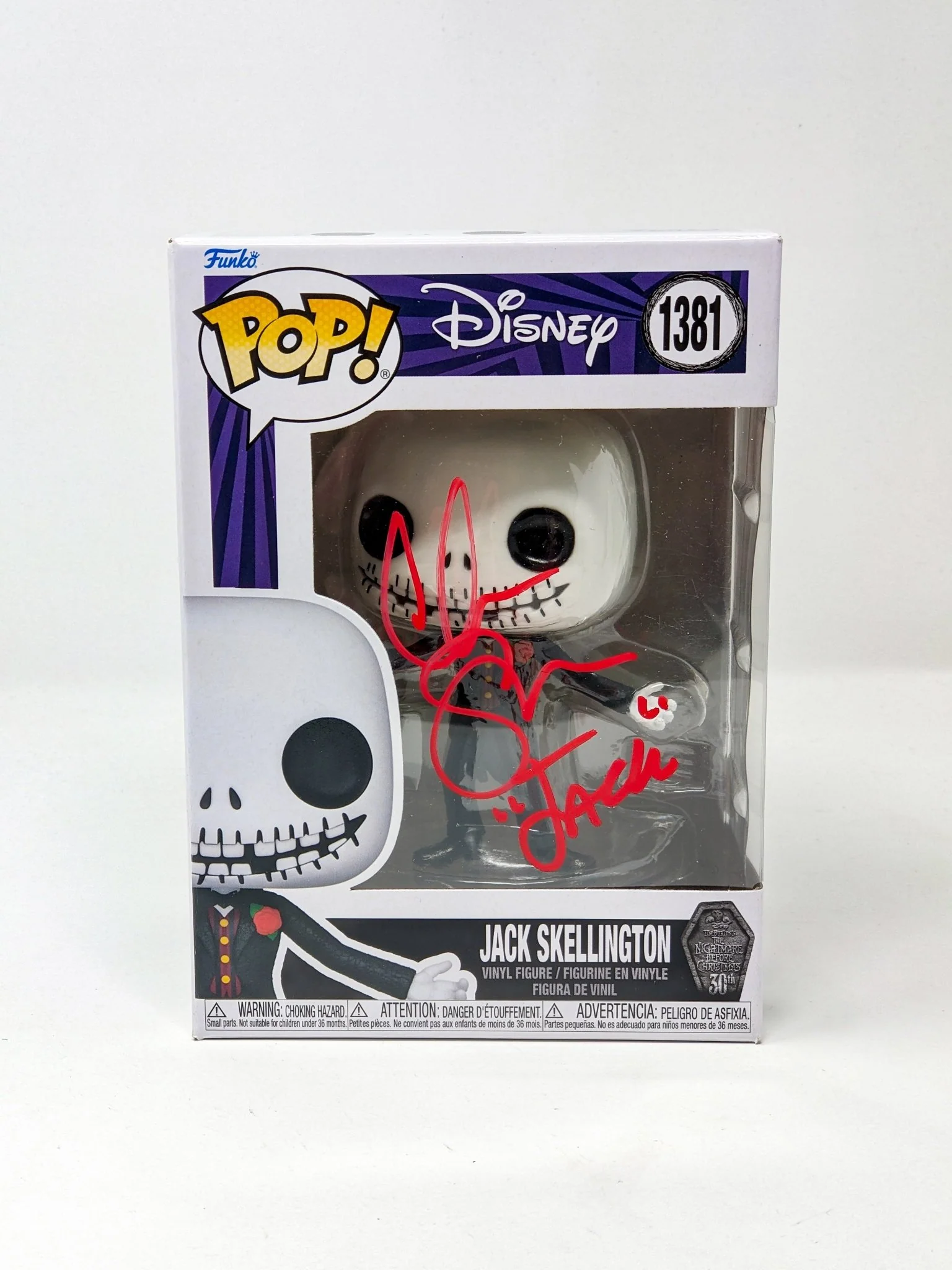 Chris Sarandon Disney Nightmare Before Christmas Jack Skellington #1381 Signed Funko Pop JSA Certified Autograph - Image 2