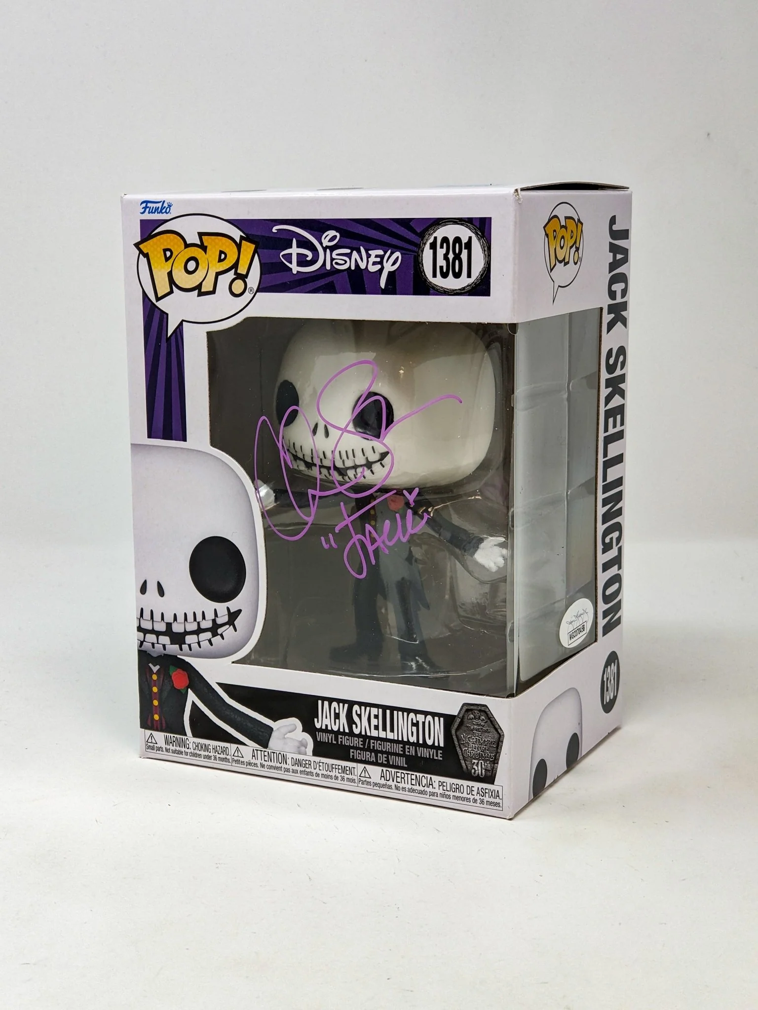 Chris Sarandon Disney Nightmare Before Christmas Jack Skellington #1381 Signed Funko Pop JSA Certified Autograph - Image 3