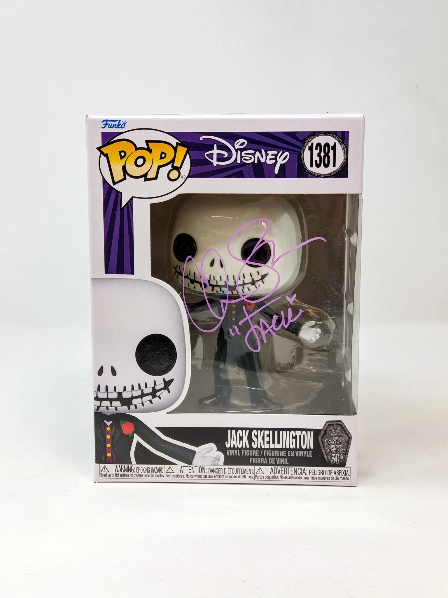 Chris Sarandon Disney Nightmare Before Christmas Jack Skellington #1381 Signed Funko Pop JSA Certified Autograph - Image 4