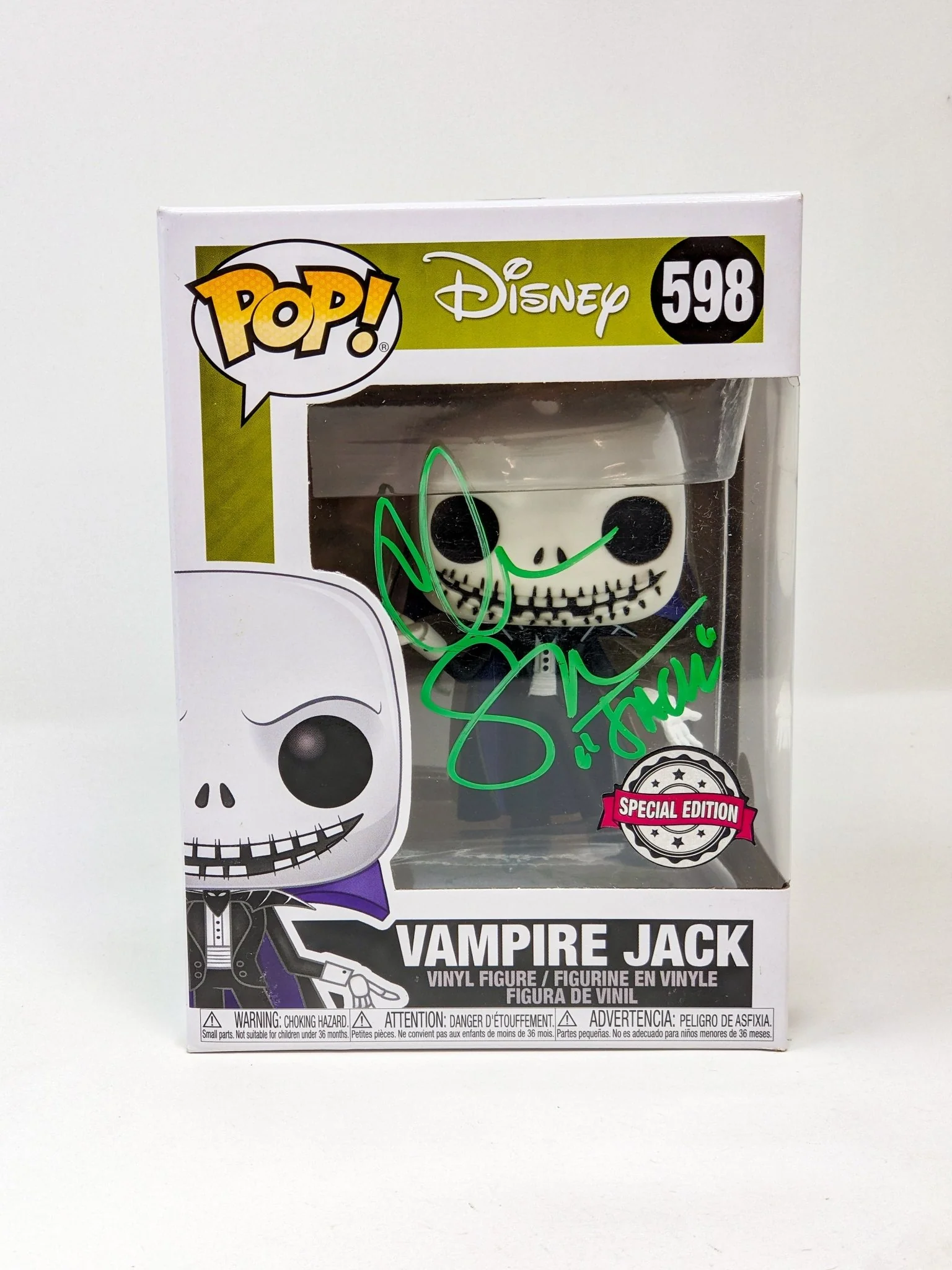 Chris Sarandon Disney Nightmare Before Christmas Vampire Jack Special Edition #598 Signed Funko Pop JSA Certified Autograph - Image 2