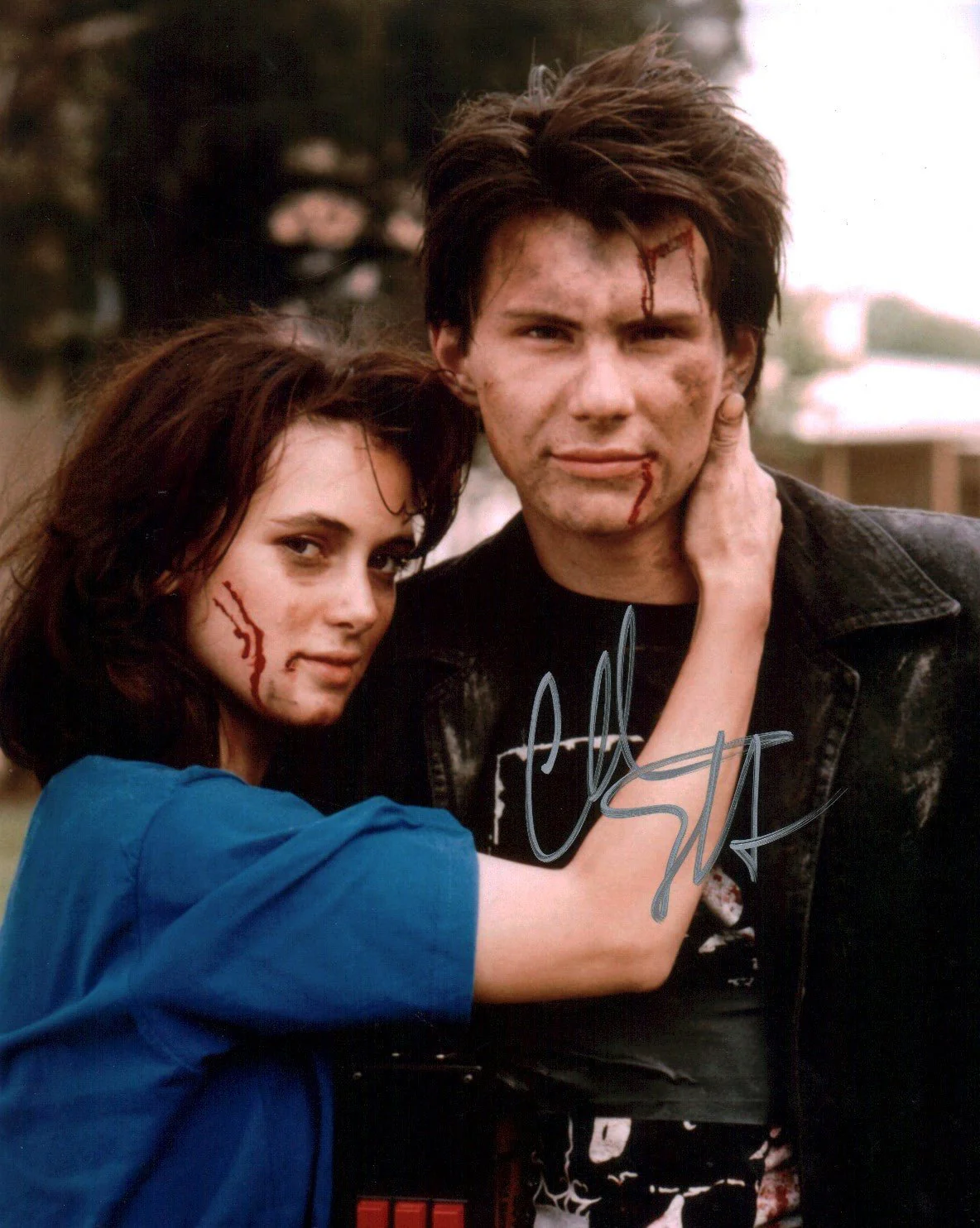 Christian Slater Heathers 8x10 Signed Photo JSA Certified Autograph