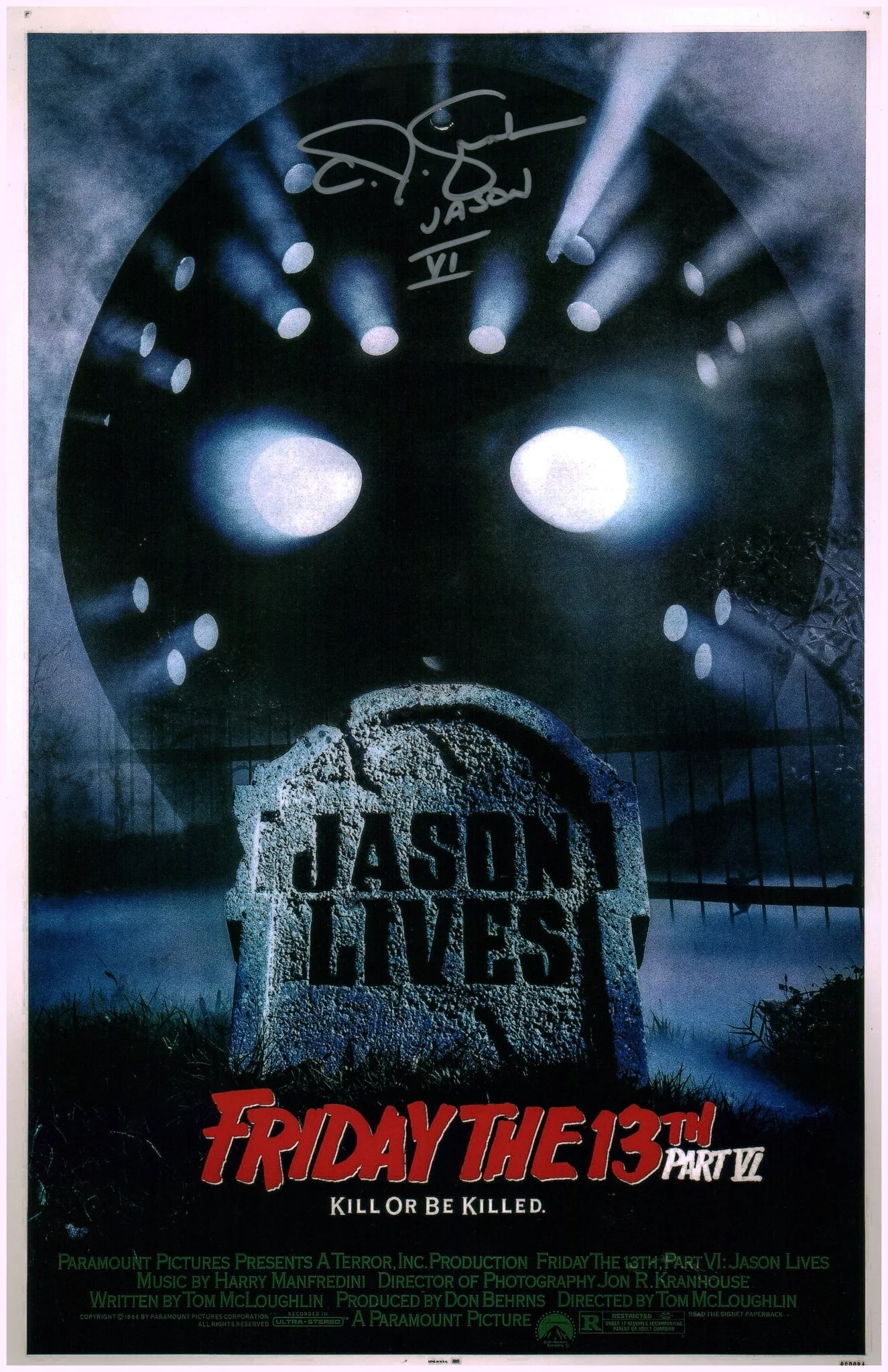 CJ Graham Friday The 13th Part VI 11x17 Signed Photo Poster JSA Certified Autograph