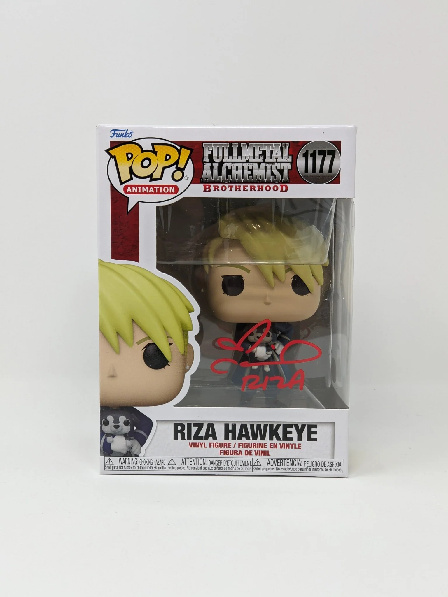 Colleen Clinkenbeard Fullmetal Alchemist Riza Hawkeye #1177 Signed Funko Pop JSA Certified Autograph - Image 2
