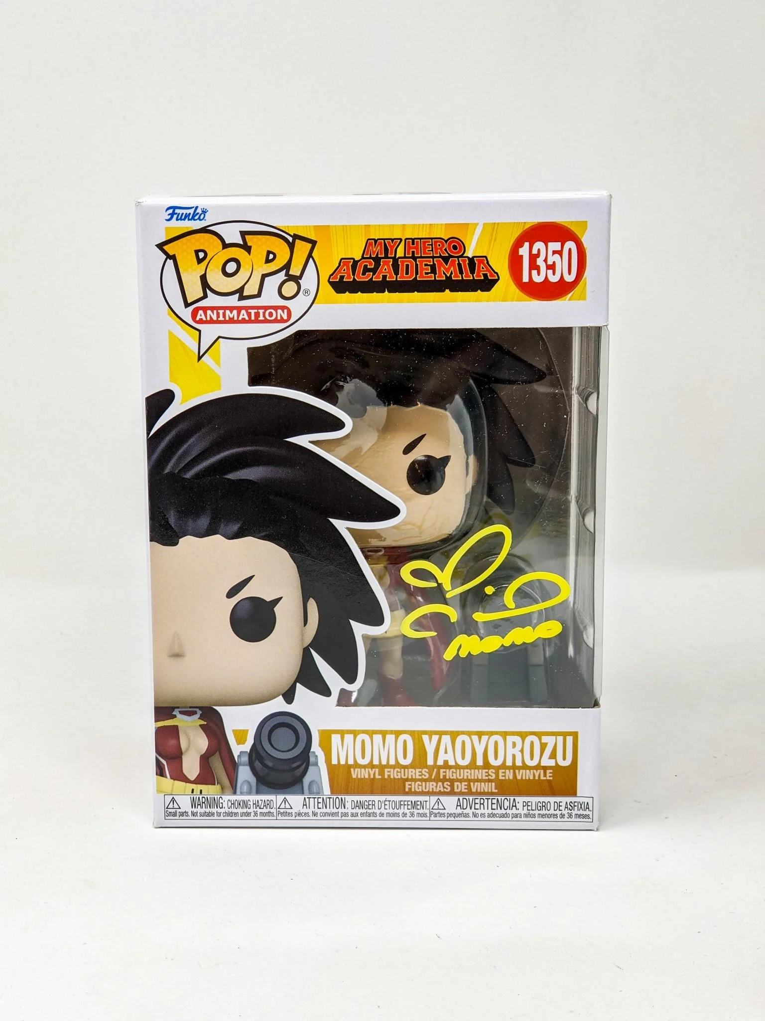 Colleen Clinkenbeard My Hero Academia Momo Yaoyorozu #1350 Signed Funko Pop JSA Certified Autograph - Image 2