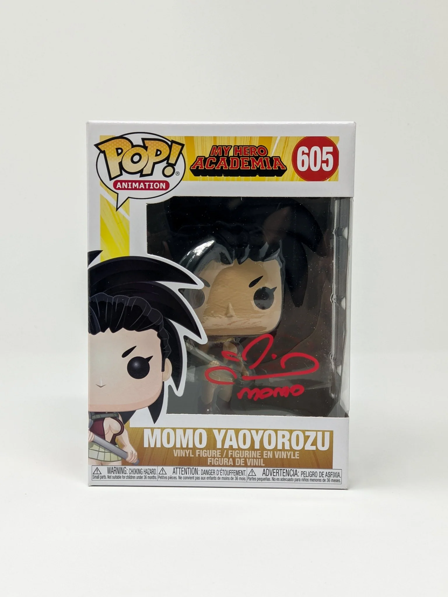 Colleen Clinkenbeard My Hero Academia Momo Yaoyorozu #605 Signed Funko Pop JSA Certified Autograph - Image 3