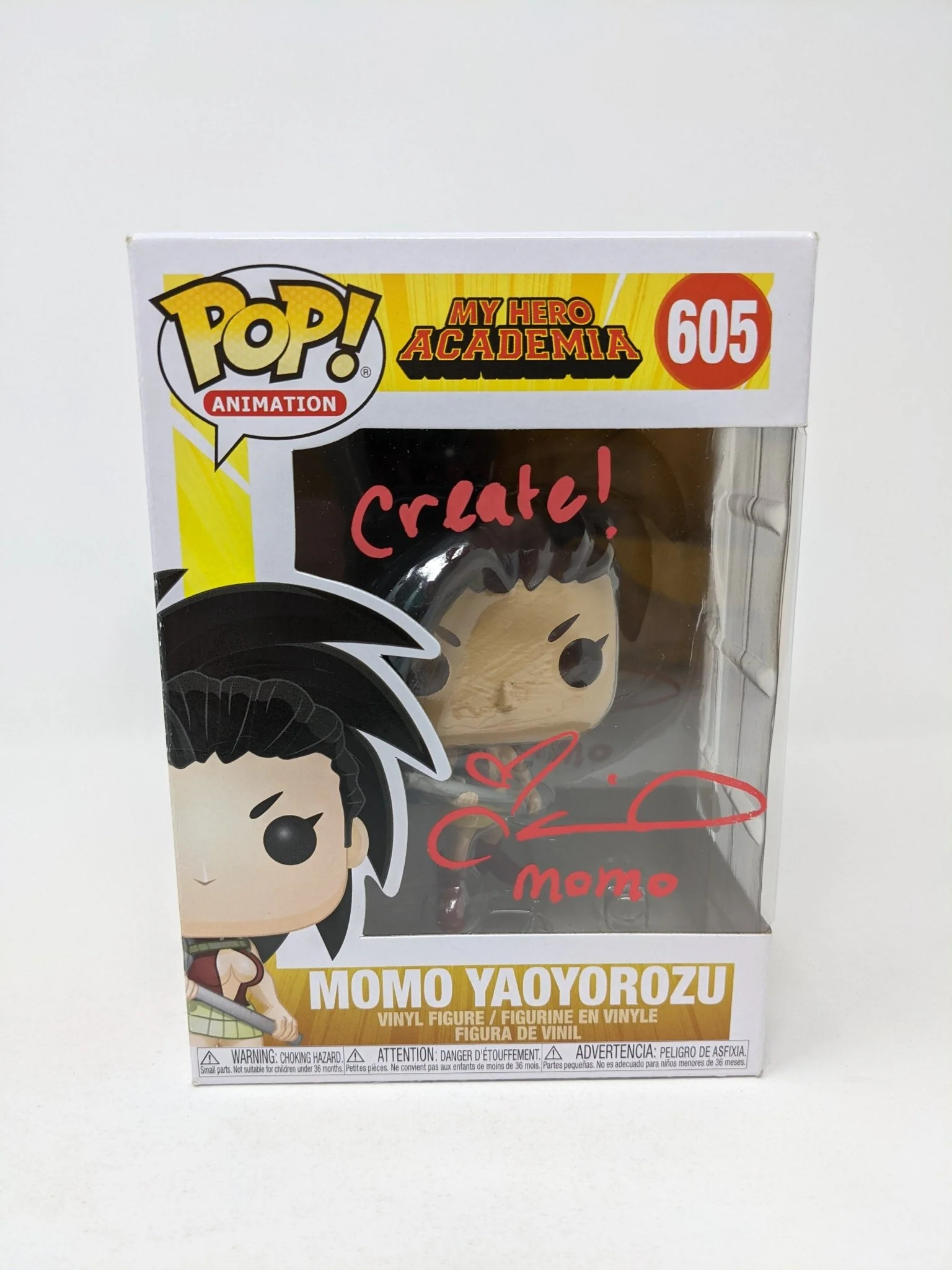 Colleen Clinkenbeard My Hero Academia Momo Yaoyorozu #605 Signed Funko Pop JSA Certified Autograph - Image 4