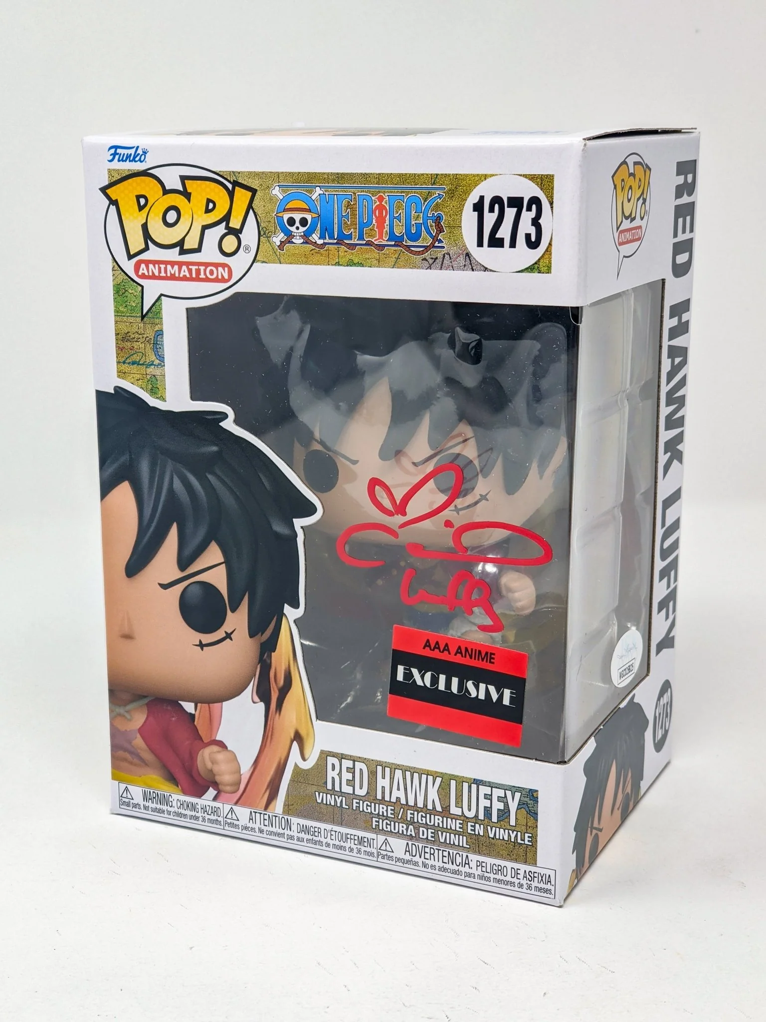 Colleen Clinkenbeard One Piece Red Hawk Luffy #1273 Exclusive Signed Funko Pop JSA Certified Autograph