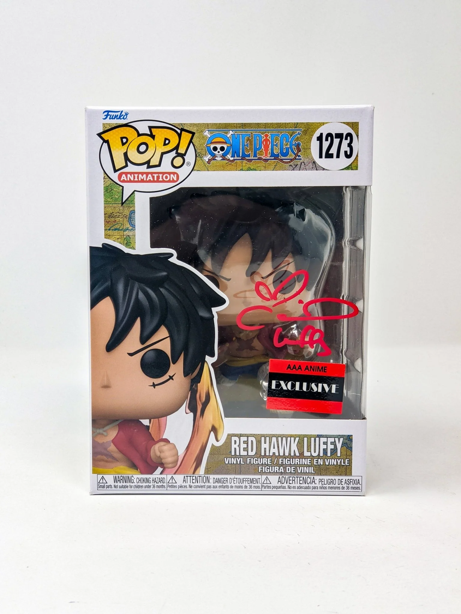 Colleen Clinkenbeard One Piece Red Hawk Luffy #1273 Exclusive Signed Funko Pop JSA Certified Autograph - Image 2
