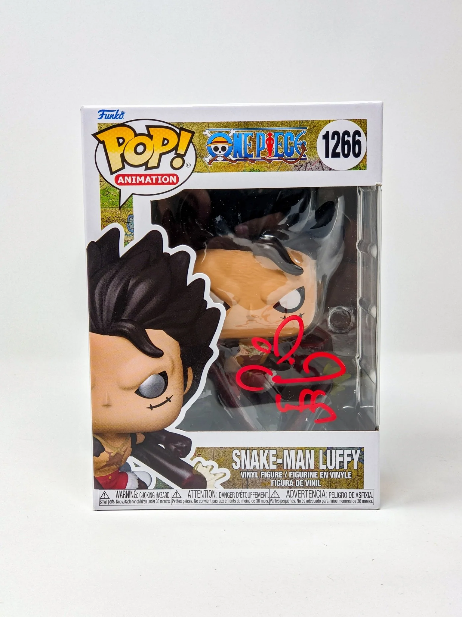 Colleen Clinkenbeard One Piece Snake-Man Luffy #1266 Signed Funko Pop JSA Certified Autograph - Image 2