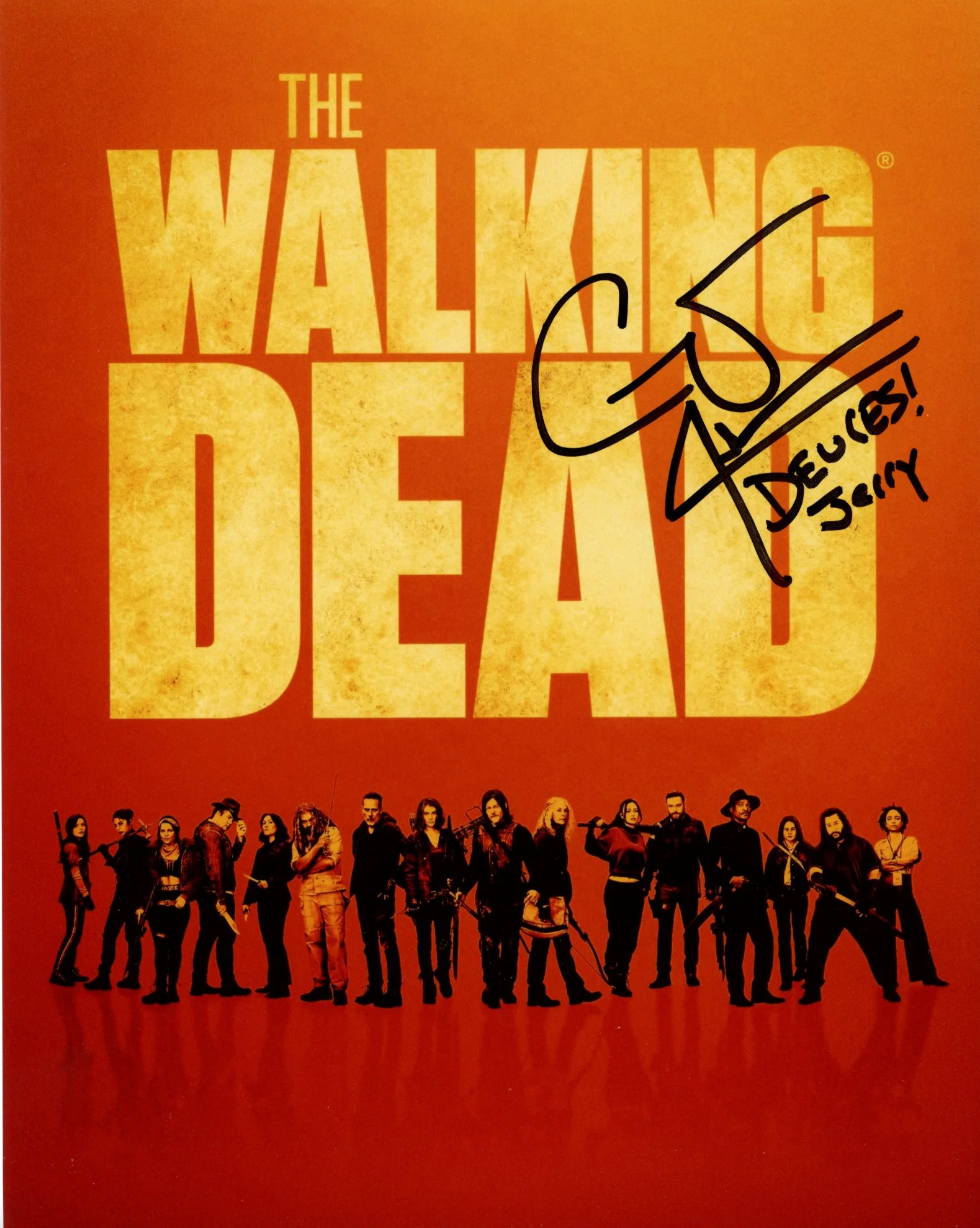 Cooper Andrews Walking Dead 8x10 Signed Photo JSA Certified Autograph