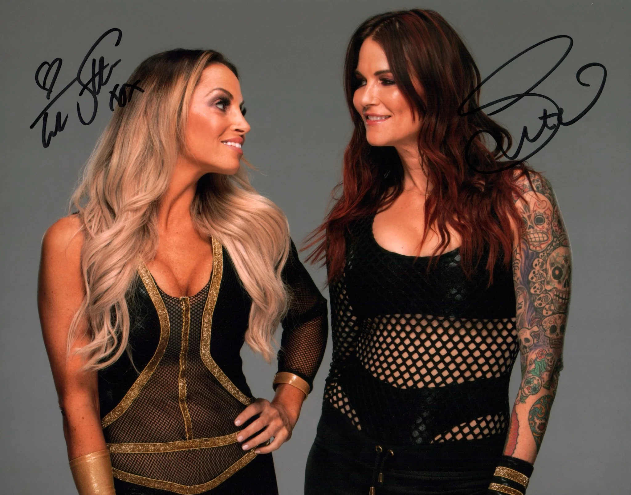 WWE Wrestling 11x14 Photo Poster Cast x2 Stratus, Lita JSA Certified Autograph - Image 2