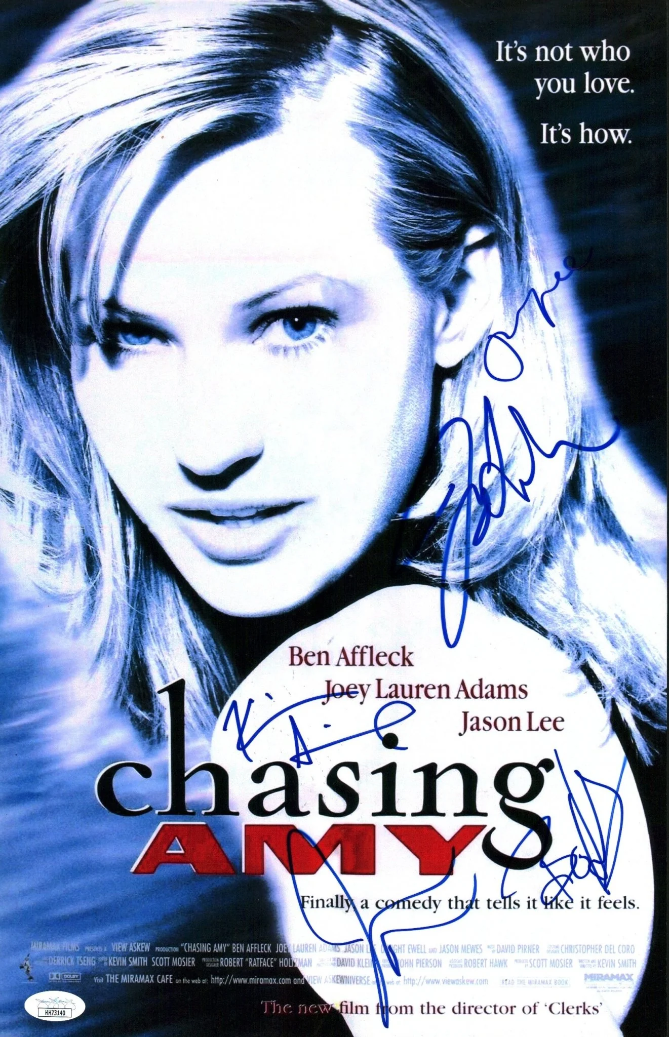 Chasing Amy 11x17 Signed Photo Poster Cast x5 Lee Adams Mewes O'Halloran Smith JSA Certified - Image 4
