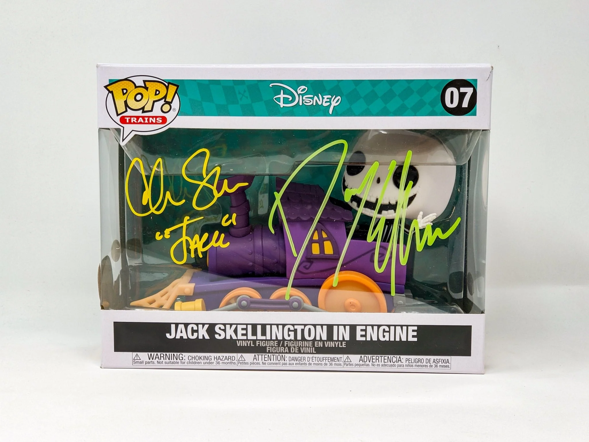 Disney Nightmare Before Christmas Jack Skellington In Engine #07 Signed Cast x2 Elfman Sarandon JSA Certified Autograph - Image 2