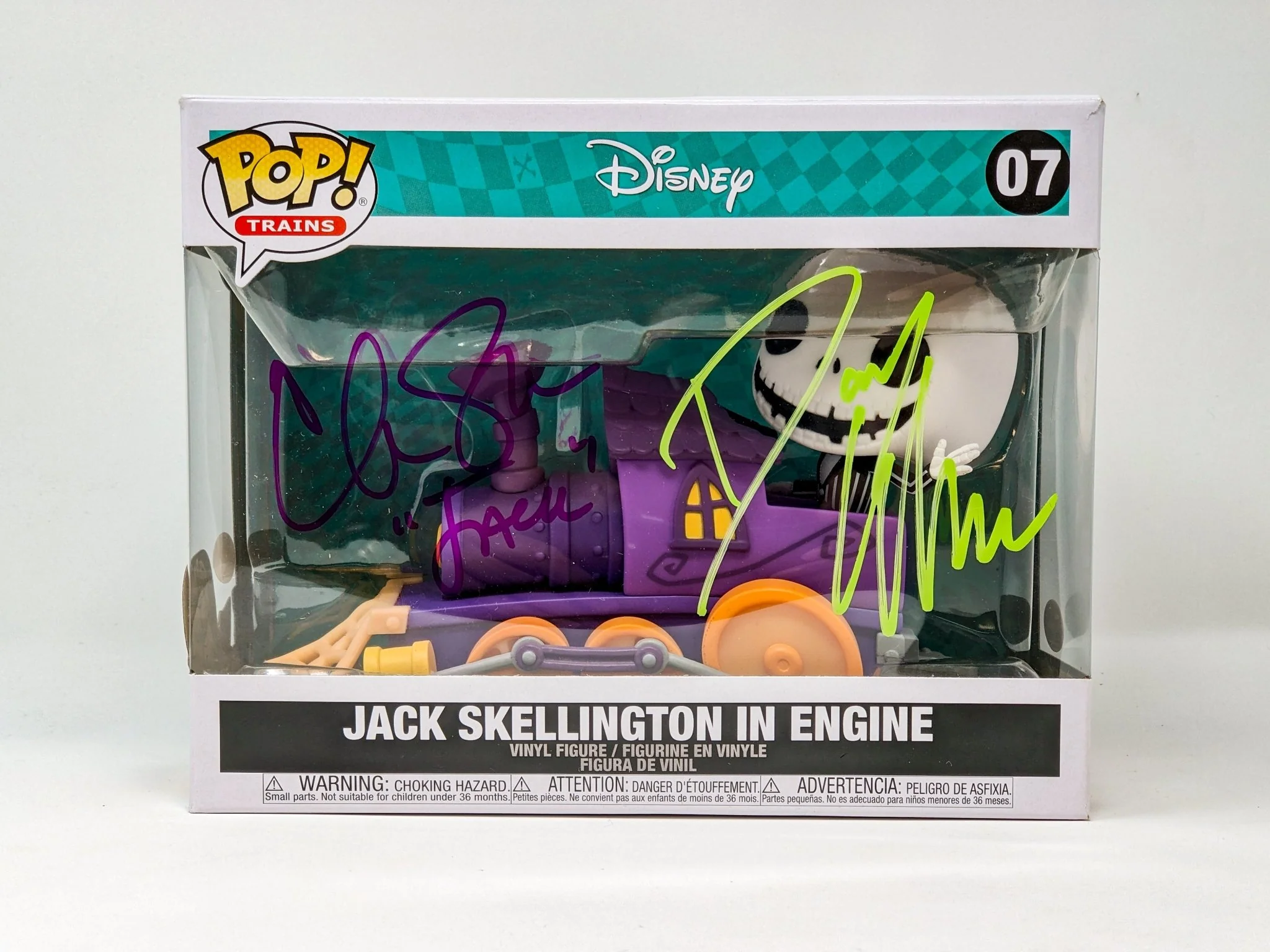 Disney Nightmare Before Christmas Jack Skellington In Engine #07 Signed Cast x2 Elfman Sarandon JSA Certified Autograph - Image 3