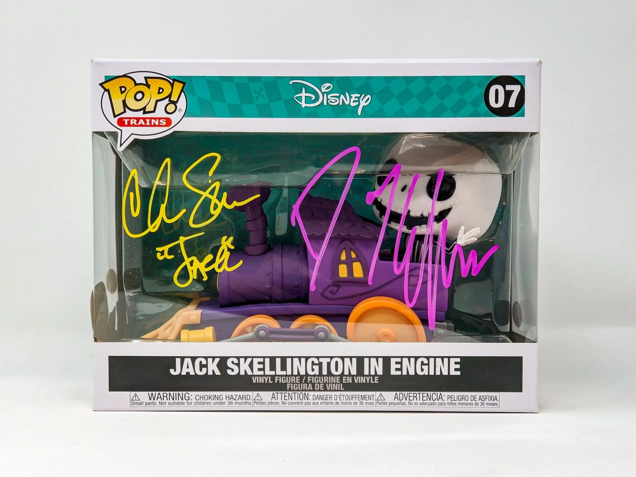 Disney Nightmare Before Christmas Jack Skellington In Engine #07 Signed Cast x2 Elfman Sarandon JSA Certified Autograph - Image 4