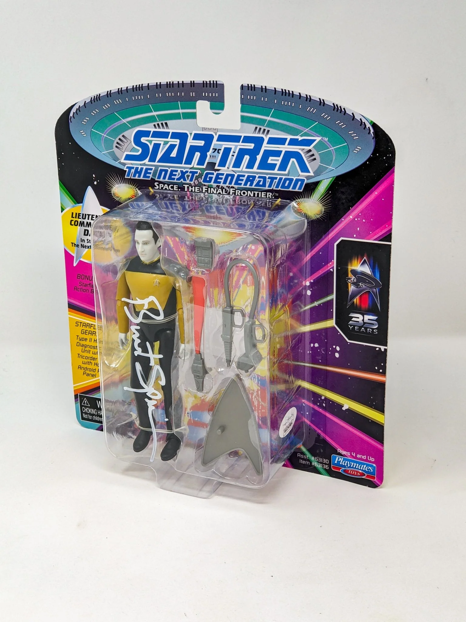 Brent Spiner Star Trek Lieutenant Commander Data Playmates Action Figure Signed JSA Certified Autograph - Image 3