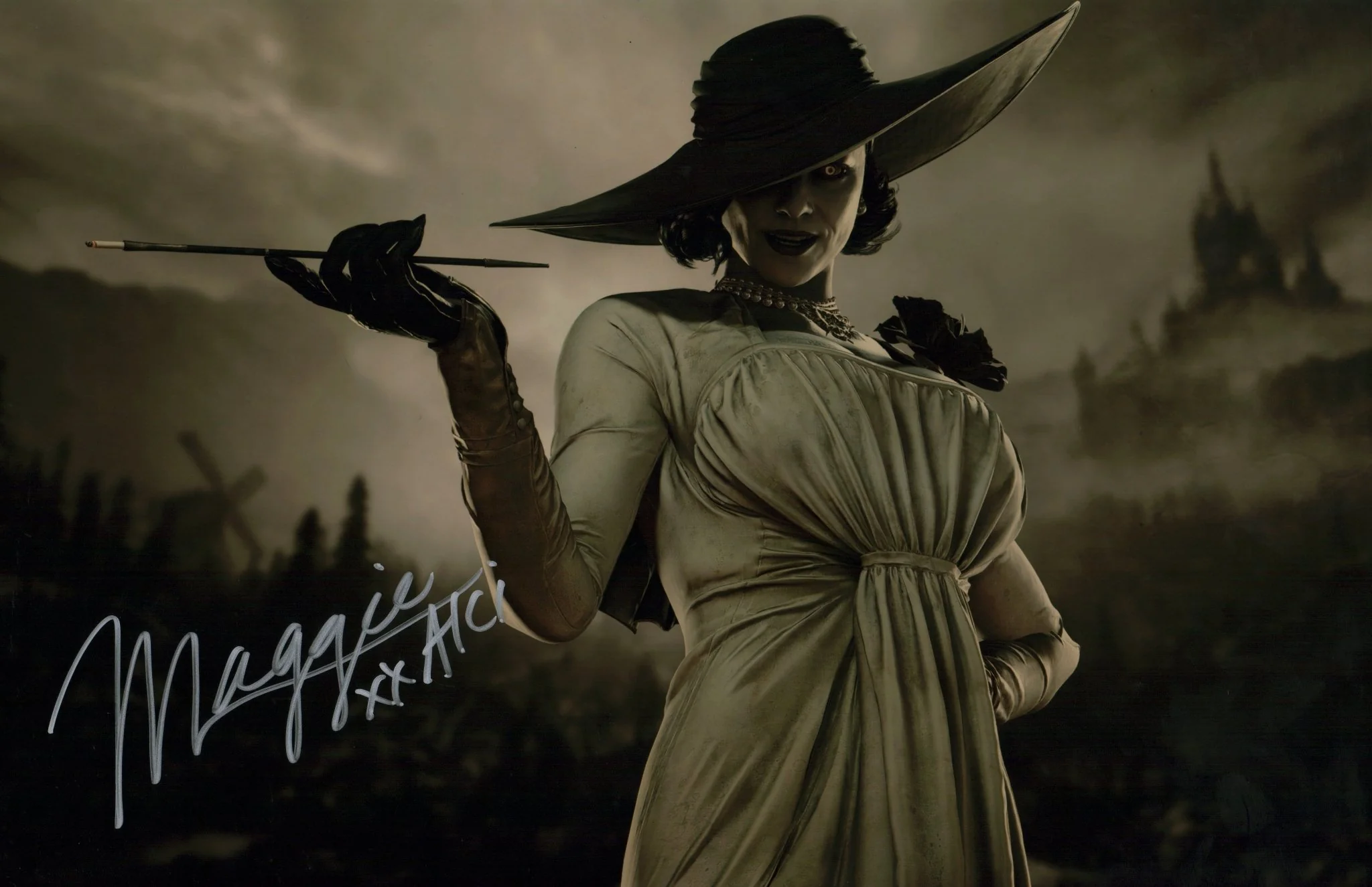 Maggie Robertson Resident Evil 11x17 Signed Photo Poster JSA Certified Autograph - Image 3