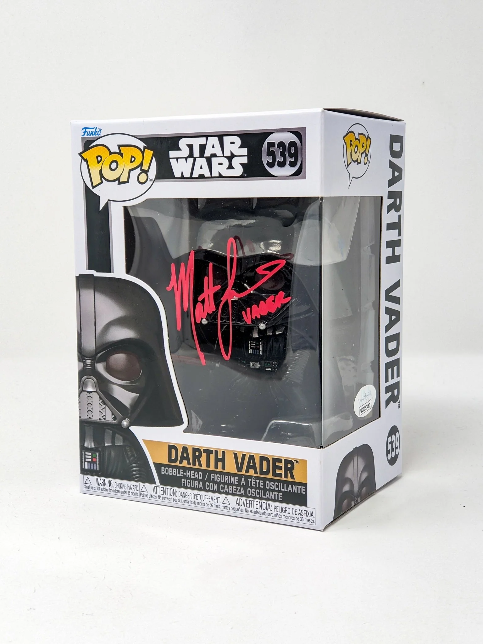 Matt Lanter Darth Vader #539 Signed Funko Pop JSA Certified Autograph - Image 3