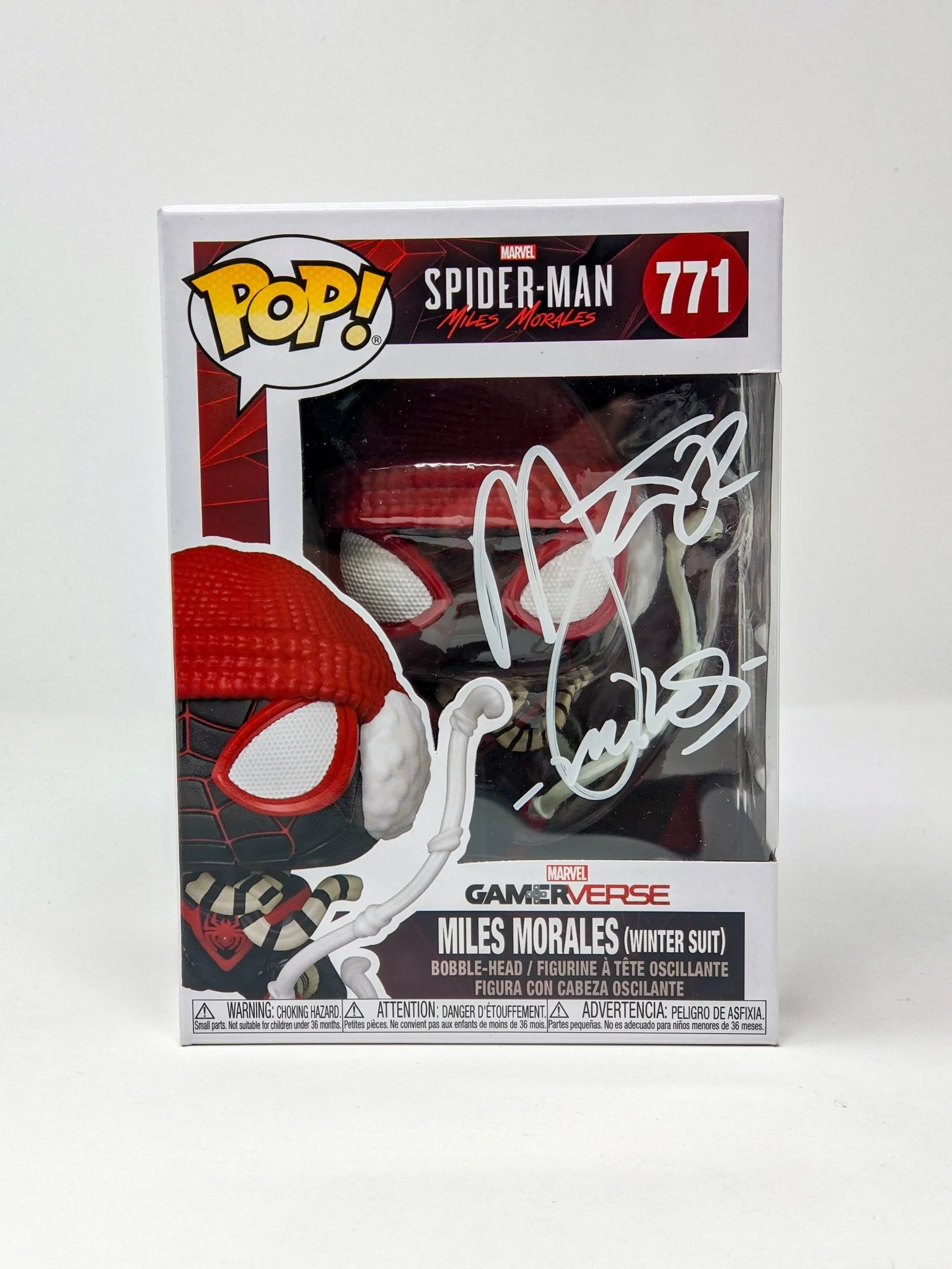 Nadji Jeter Spider-Man Miles Morales Winter Suit #771 Signed Funko Pop JSA Certified Autograph - Image 3