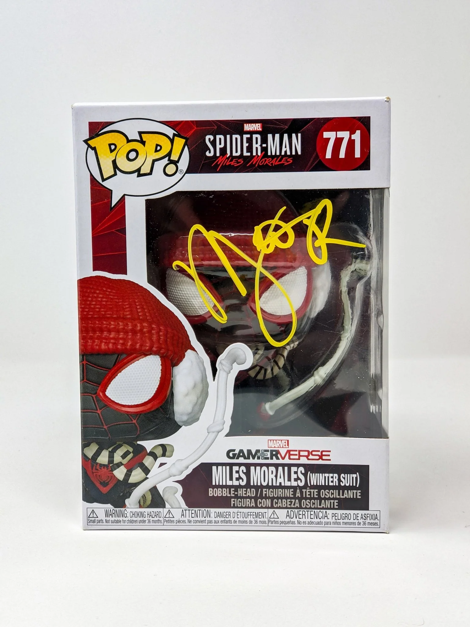 Nadji Jeter Spider-Man Miles Morales Winter Suit #771 Signed Funko Pop JSA Certified Autograph - Image 5